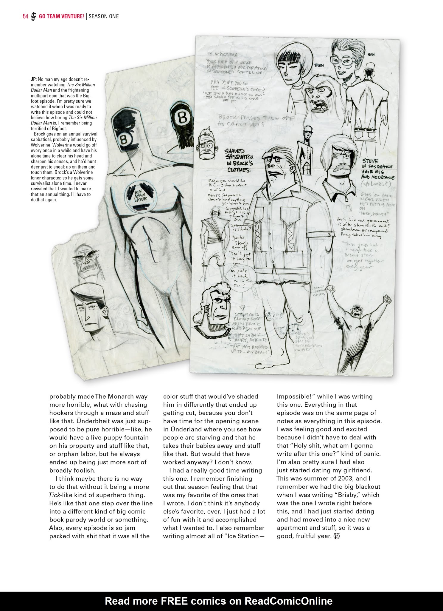 Read online Go Team Venture!: The Art and Making of The Venture Bros. comic -  Issue # TPB (Part 1) - 54
