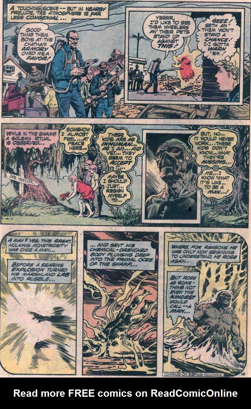 Read online Swamp Thing (1972) comic -  Issue #14 - 15