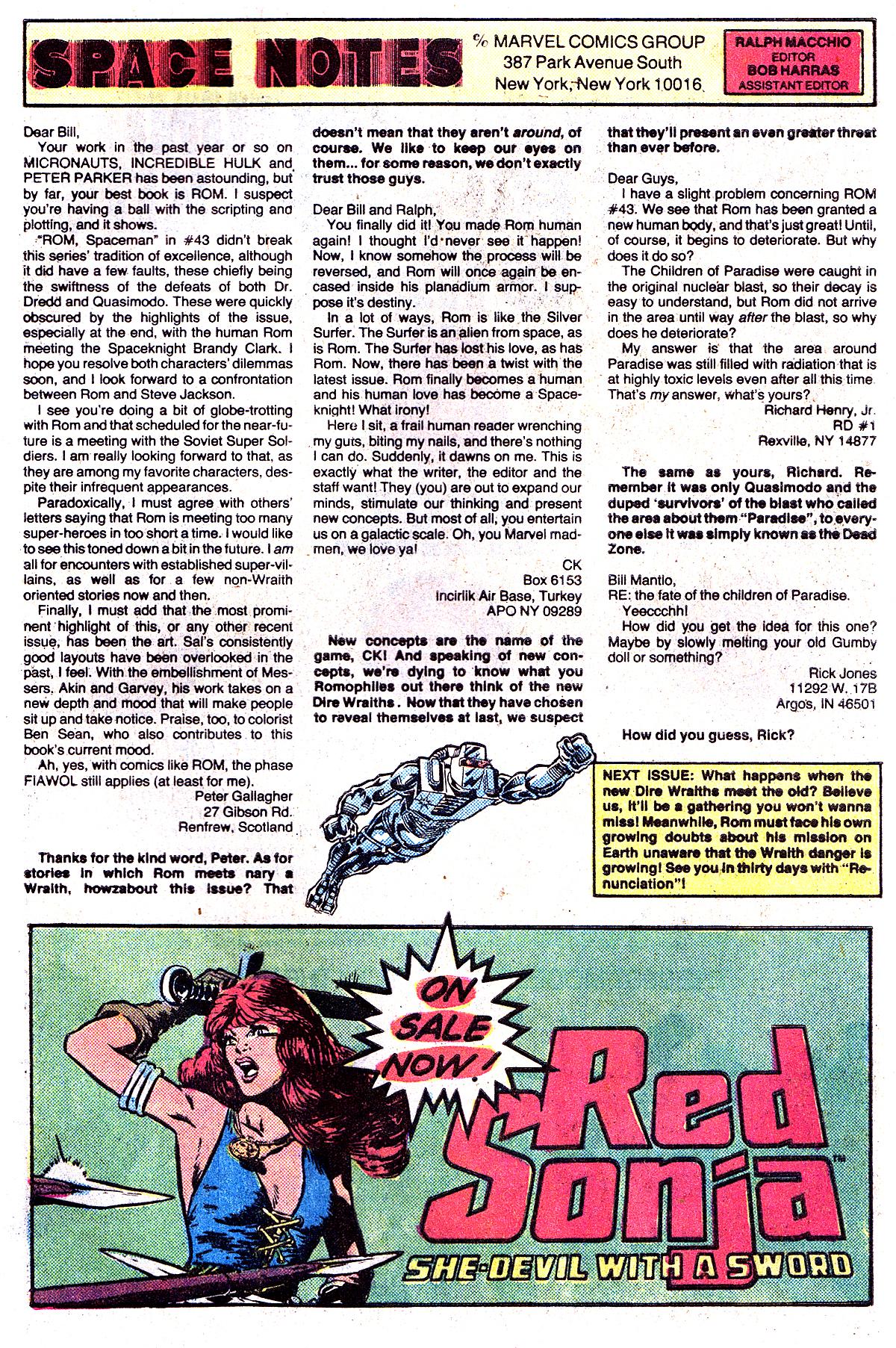 Read online ROM (1979) comic -  Issue #47 - 25
