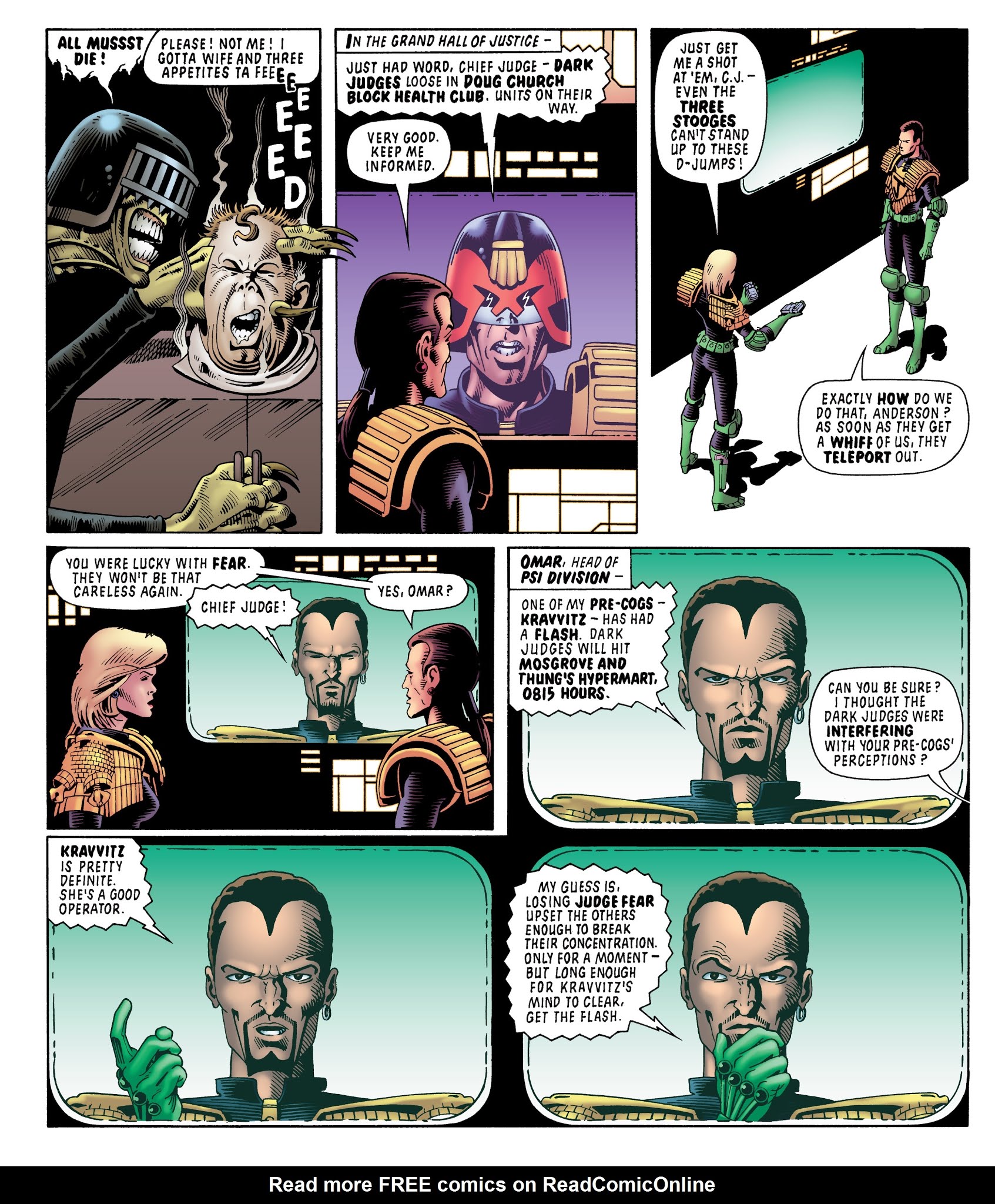 Read online Judge Dredd Classics: The Dark Judges comic -  Issue # TPB - 100