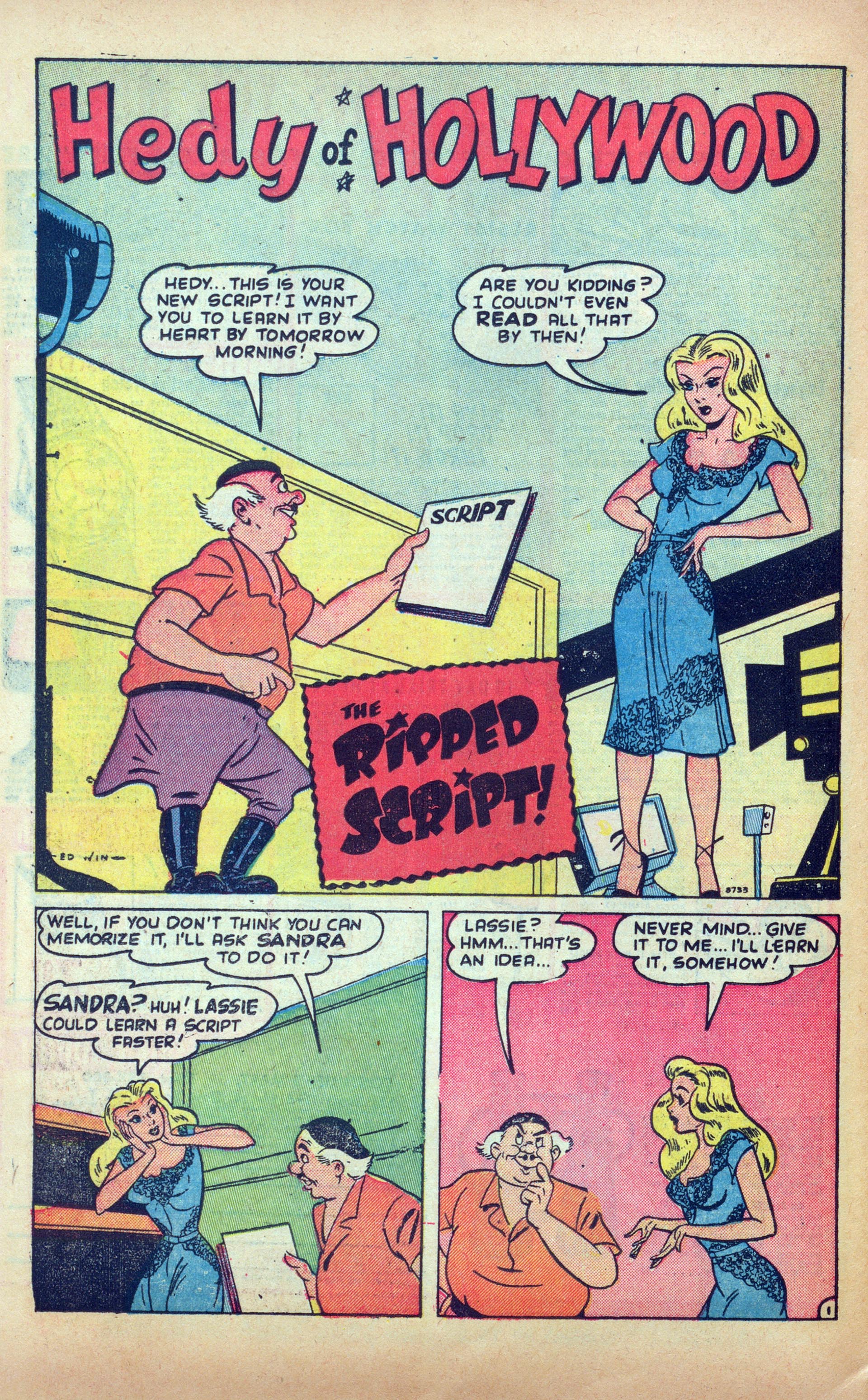 Read online Hedy Of Hollywood Comics comic -  Issue #44 - 26