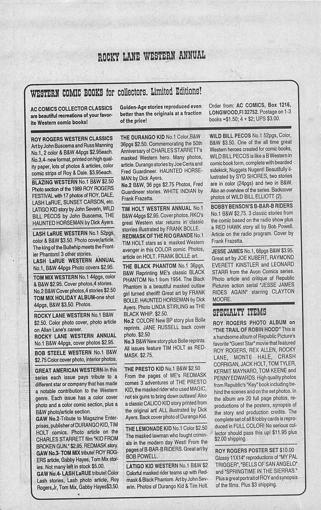 Read online Rocky Lane Western Annual comic -  Issue # Full - 31