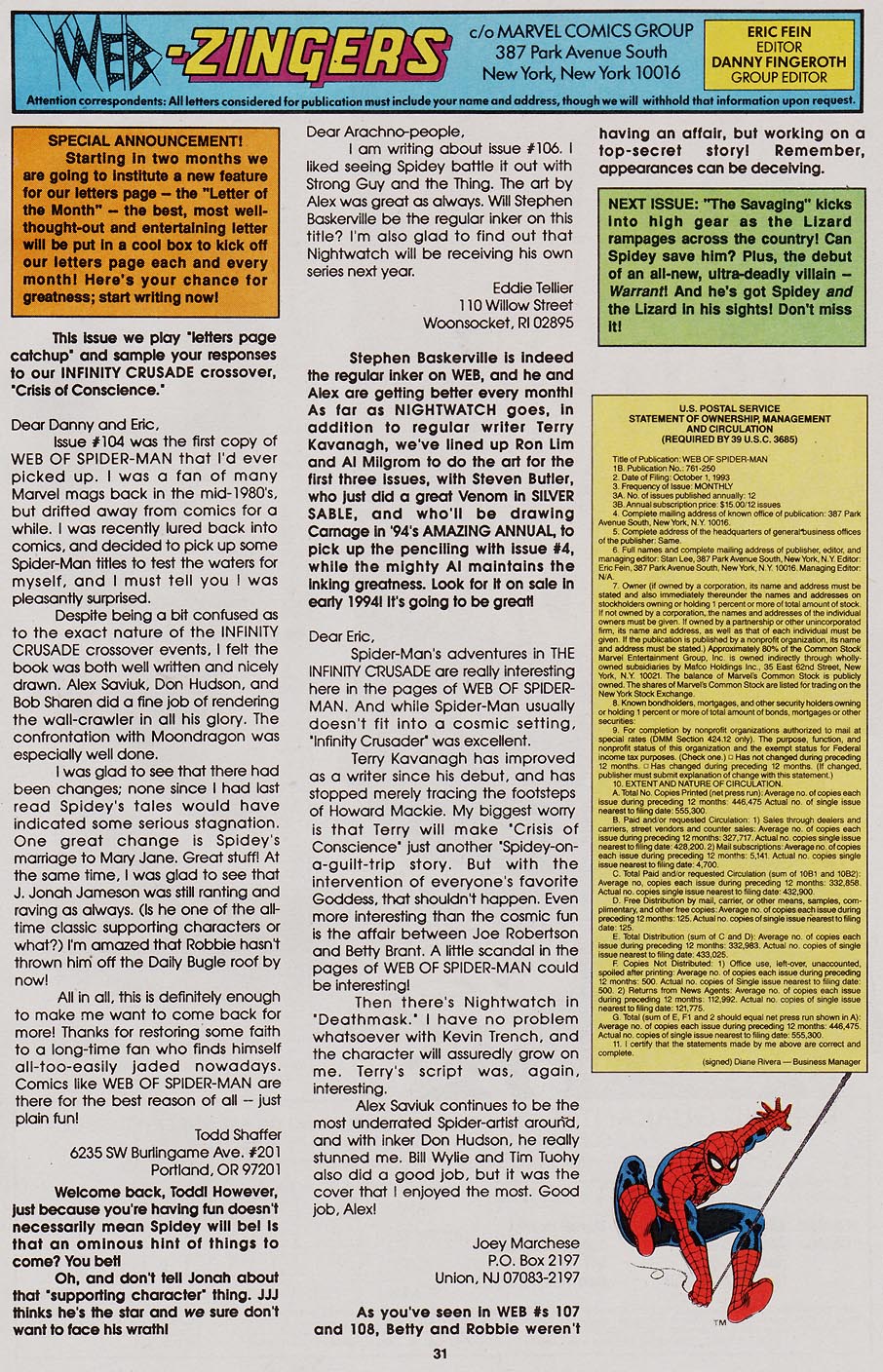Read online Web of Spider-Man (1985) comic -  Issue #109 - 25