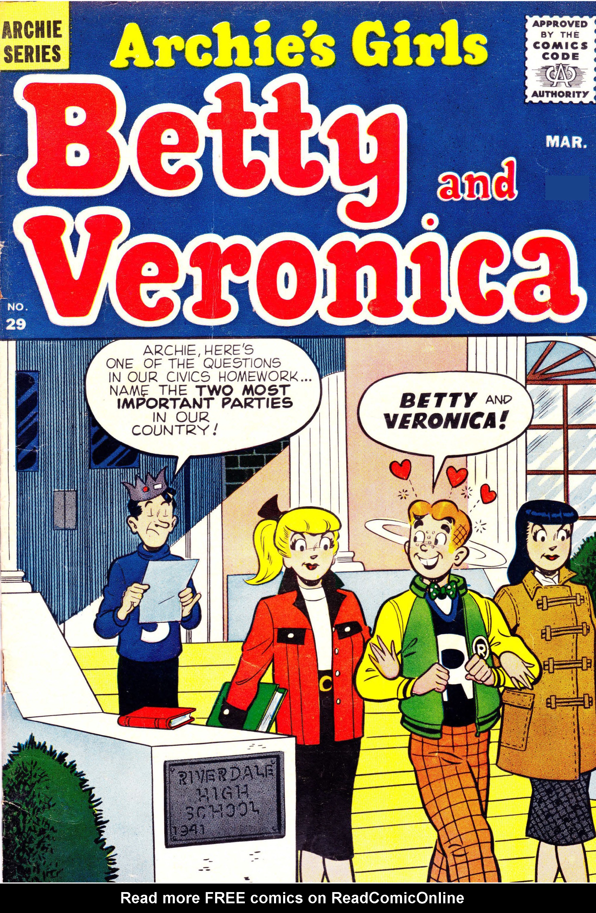 Archie's Girls Betty and Veronica issue 29 - Page 1