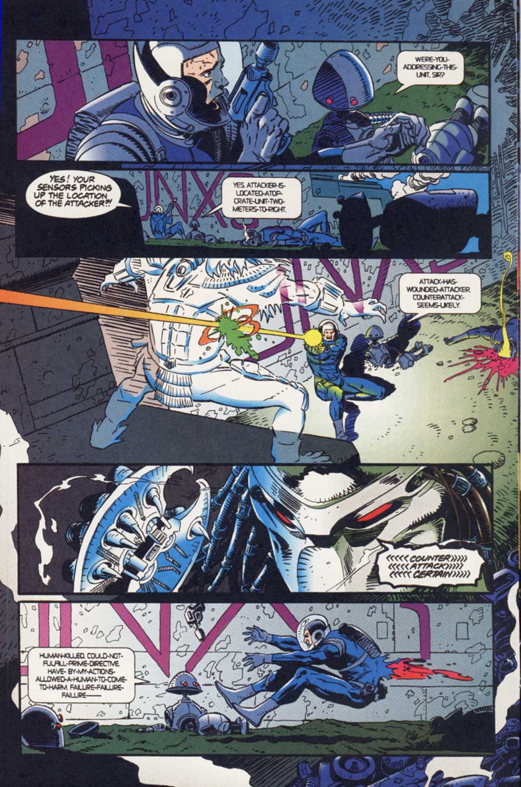 Read online Predator vs. Magnus Robot Fighter comic -  Issue #1 - 3