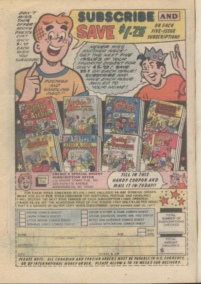 Read online Archie...Archie Andrews, Where Are You? Digest Magazine comic -  Issue #50 - 66