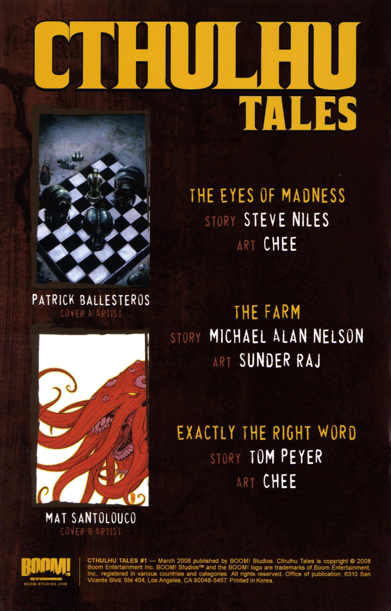 Read online Cthulhu Tales comic -  Issue #1 - 2