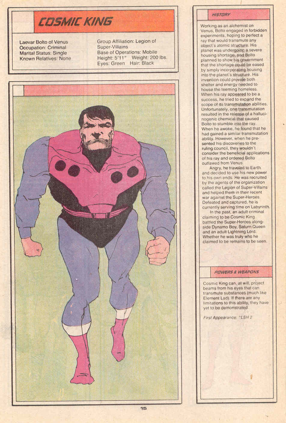 Read online Who's Who in the Legion of Super-Heroes comic -  Issue #4 - 17