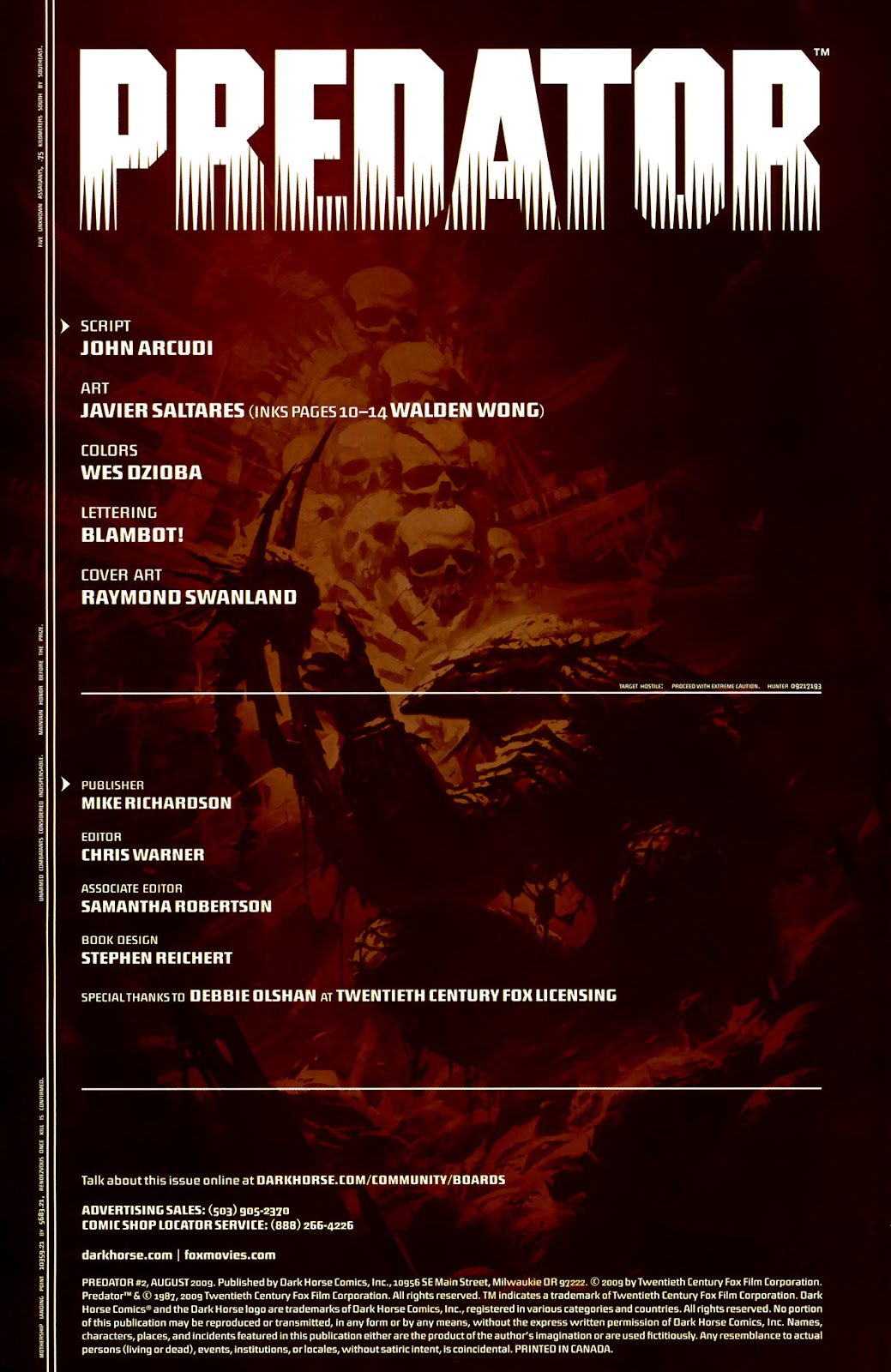 Predator (2009) issue 2 - Page 2