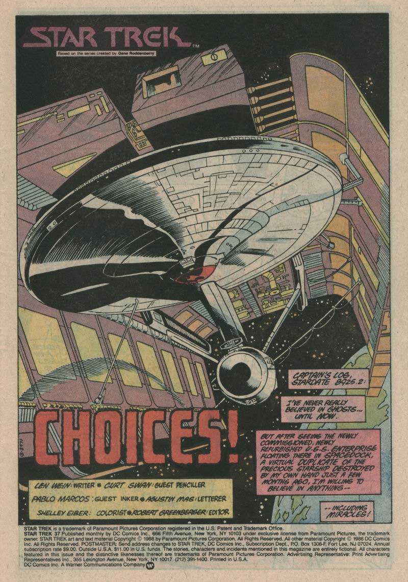 Read online Star Trek (1984) comic -  Issue #37 - 2