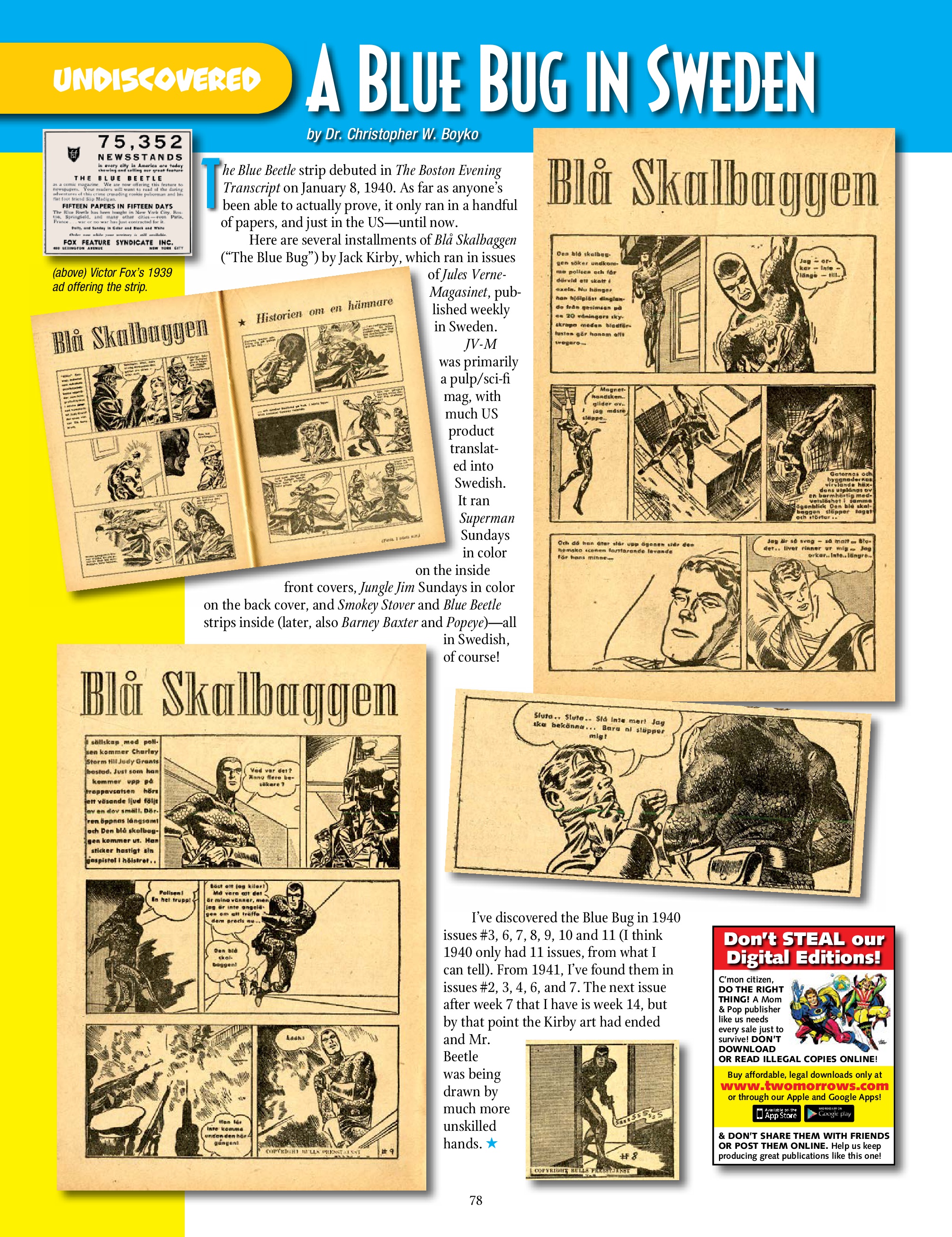 Read online The Jack Kirby Collector comic -  Issue #77 - 80