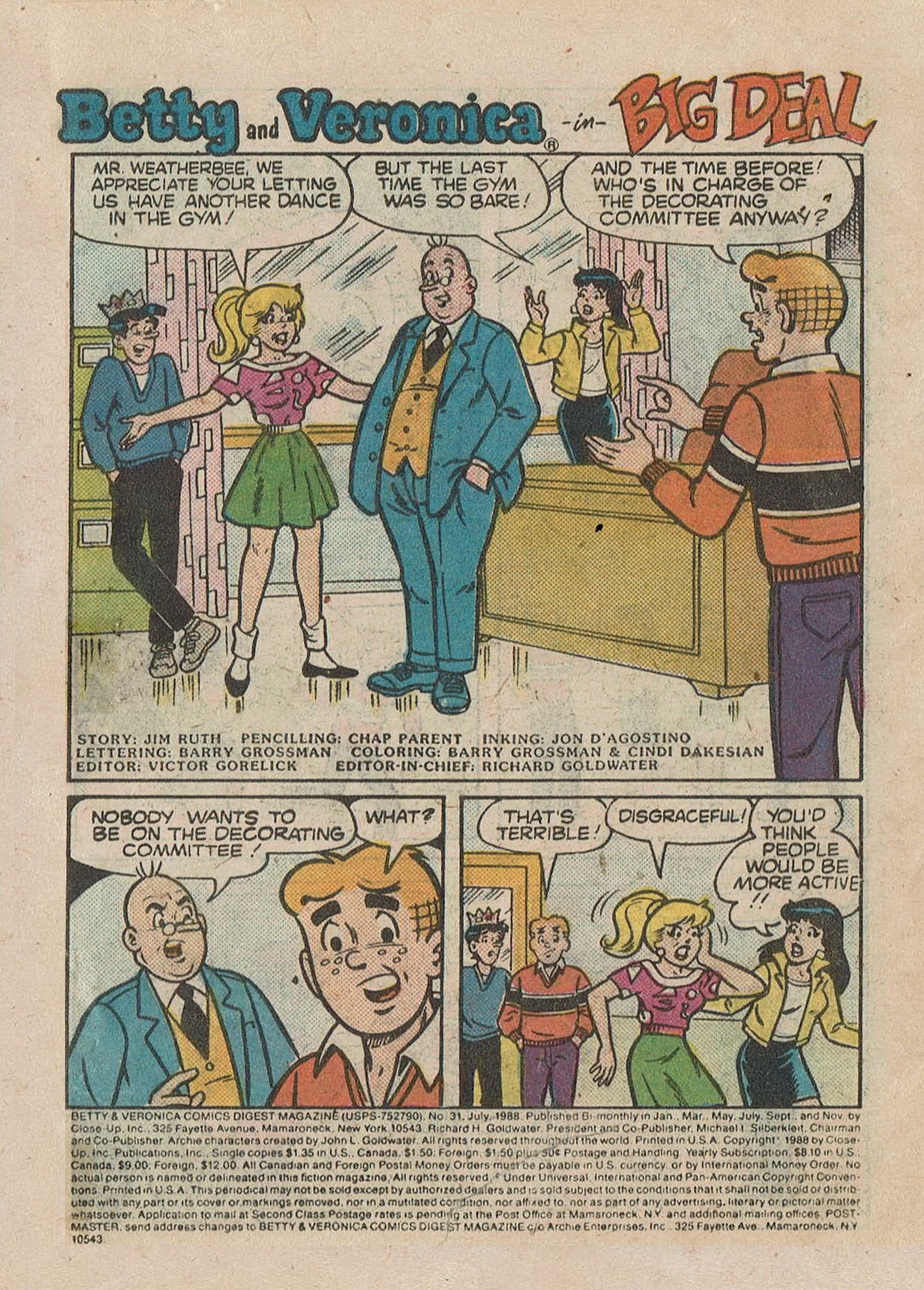 Read online Betty and Veronica Digest Magazine comic -  Issue #31 - 3
