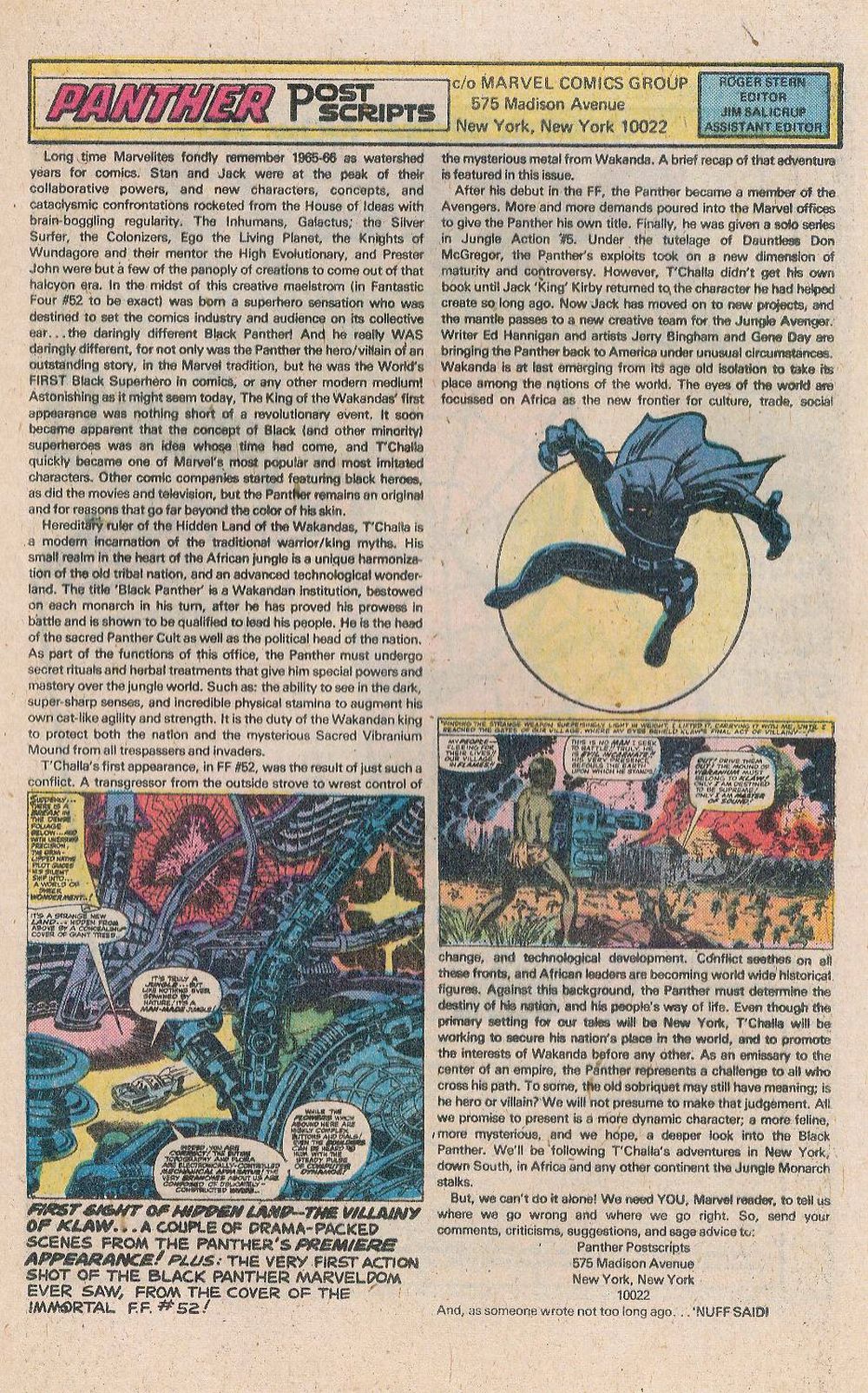 Read online Black Panther (1977) comic -  Issue #14 - 21