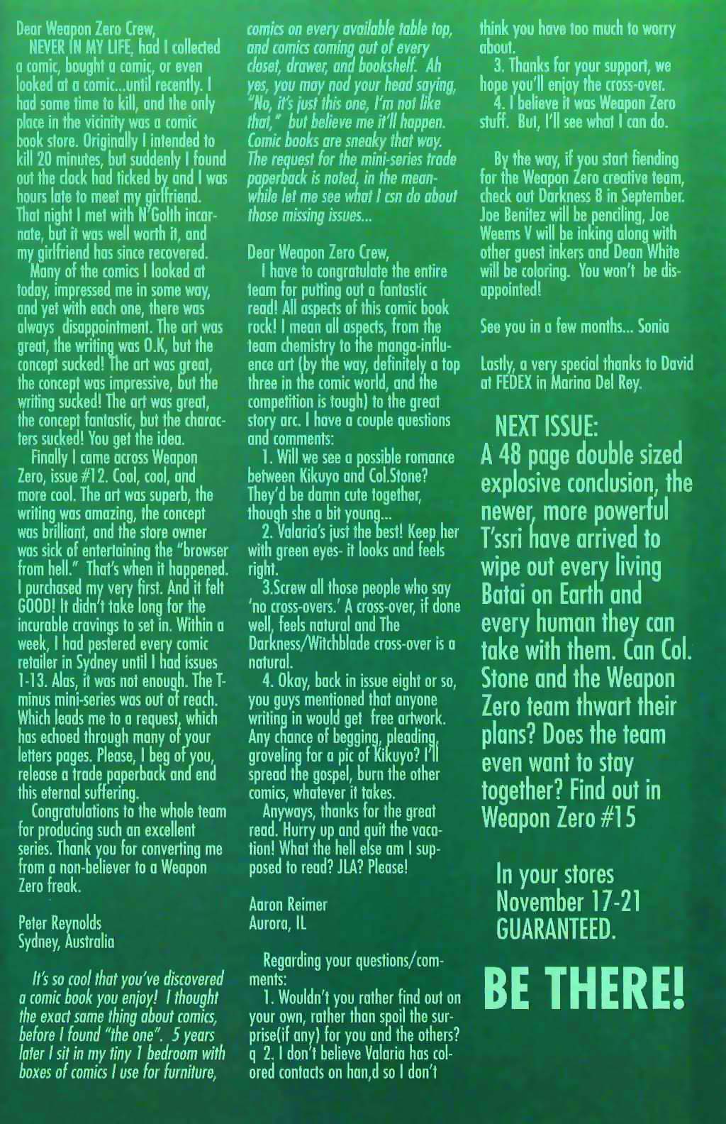 Read online Weapon Zero comic -  Issue #14 - 24