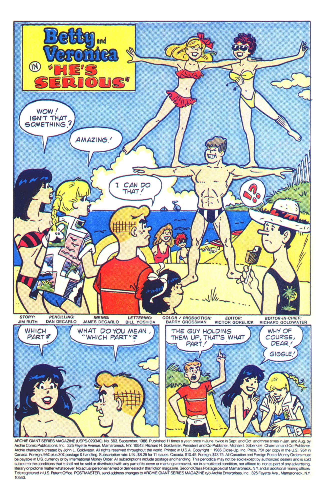 Read online Archie Giant Series Magazine comic -  Issue #563 - 3