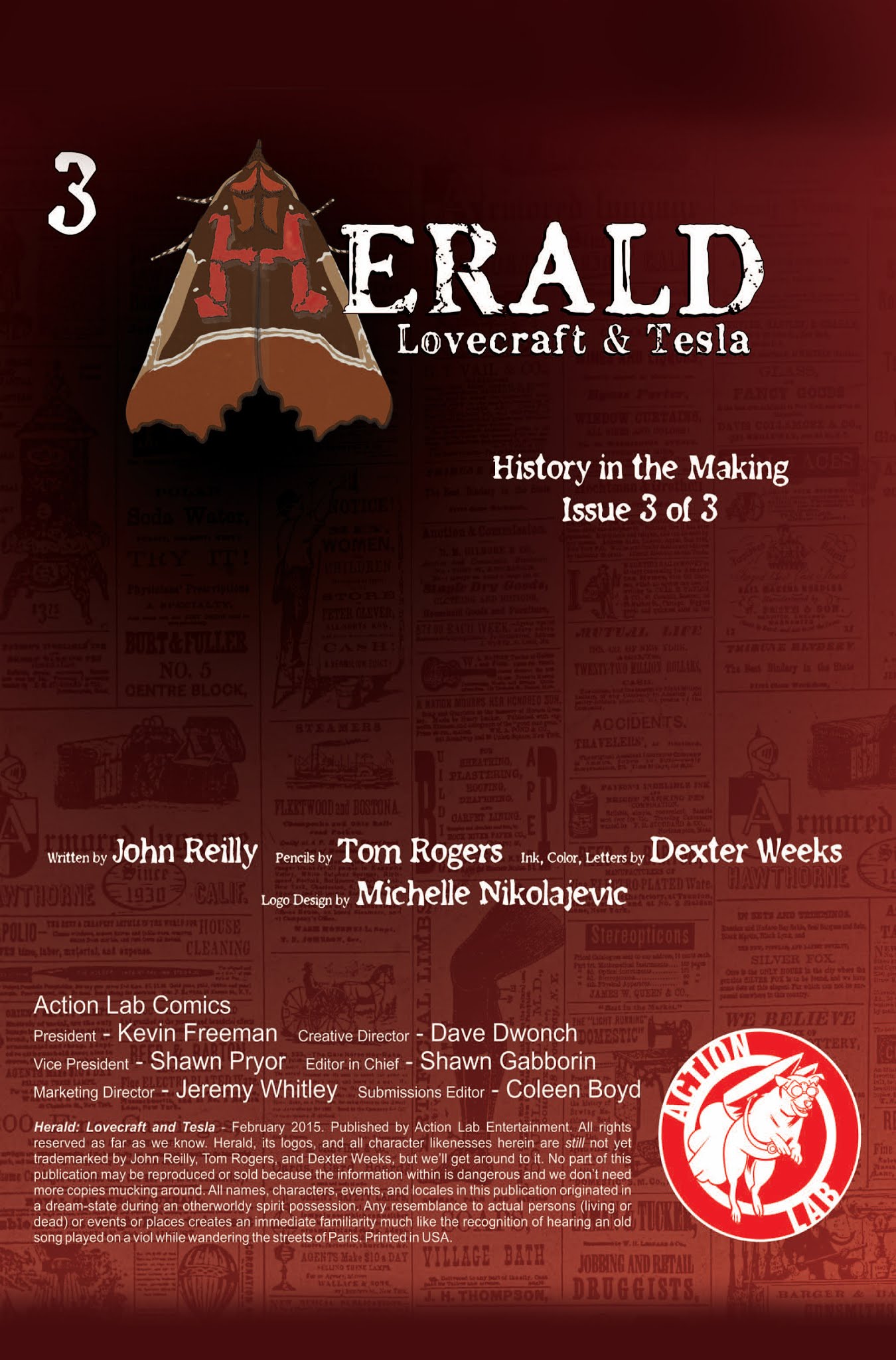 Read online Herald: Lovecraft and Tesla comic -  Issue #3 - 2