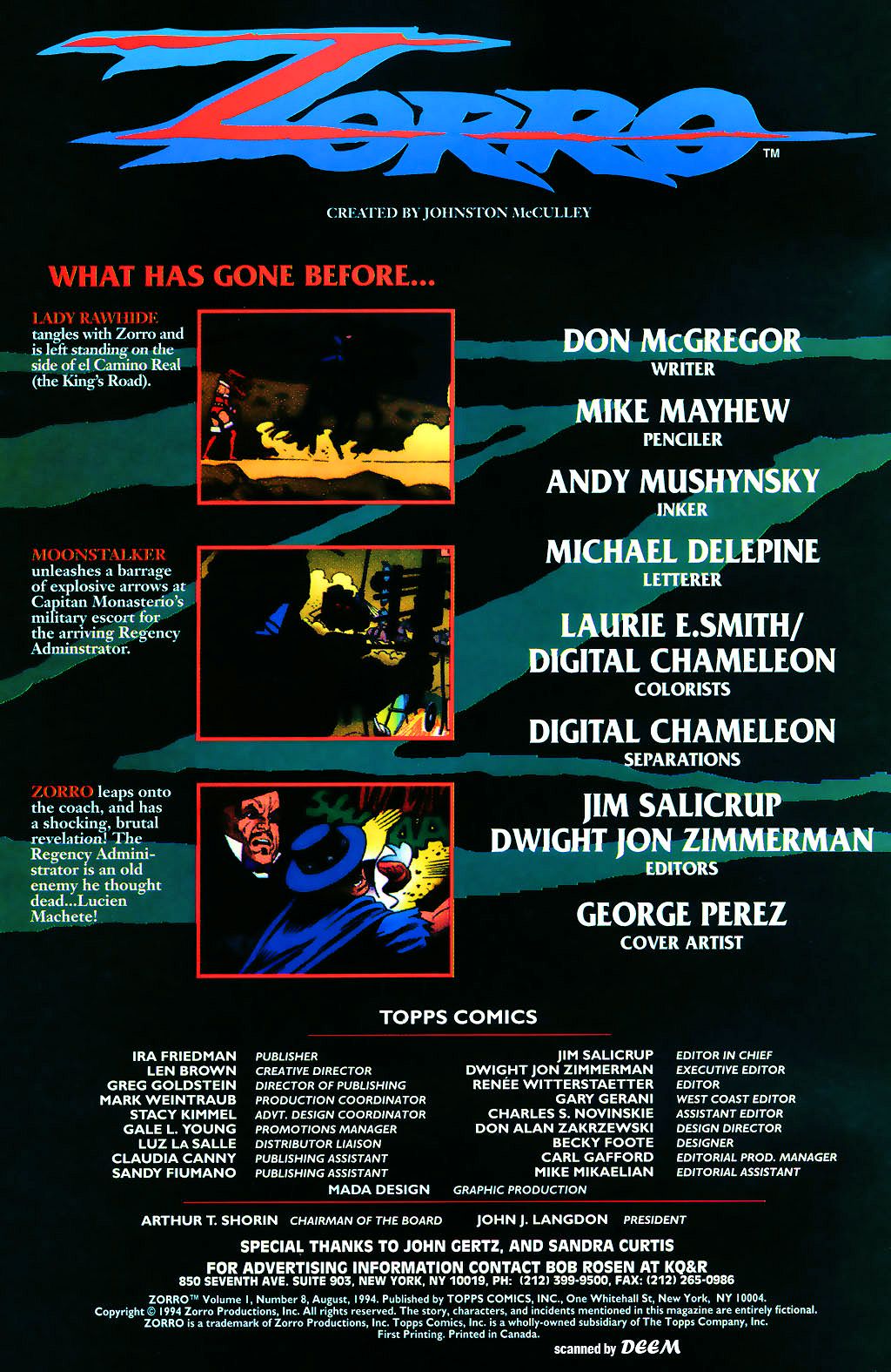 Read online Zorro (1993) comic -  Issue #8 - 2