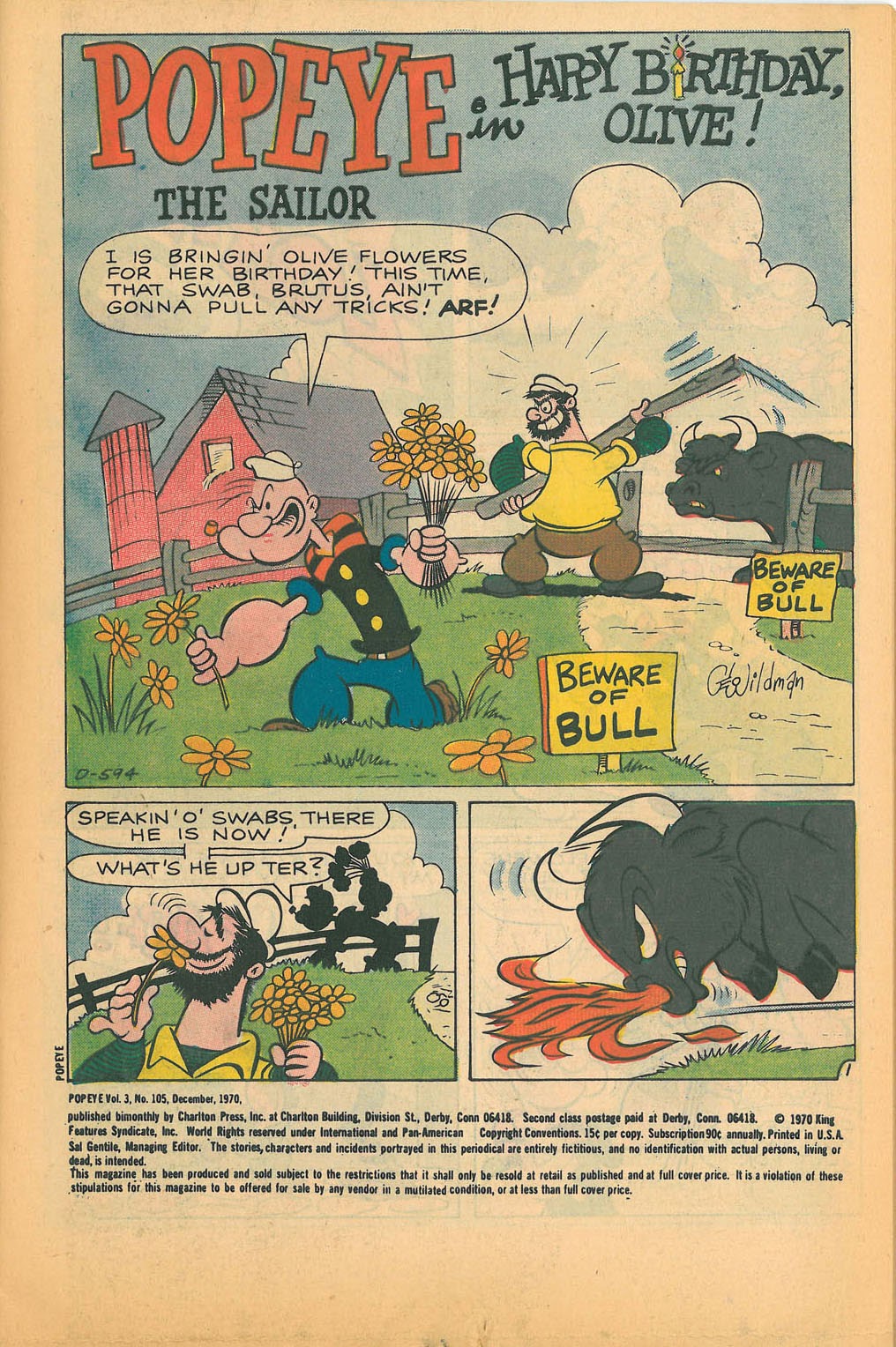 Read online Popeye (1948) comic -  Issue #105 - 3