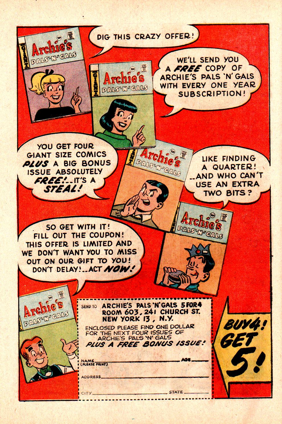 Read online The Adventures of Little Archie comic -  Issue #37 - 62