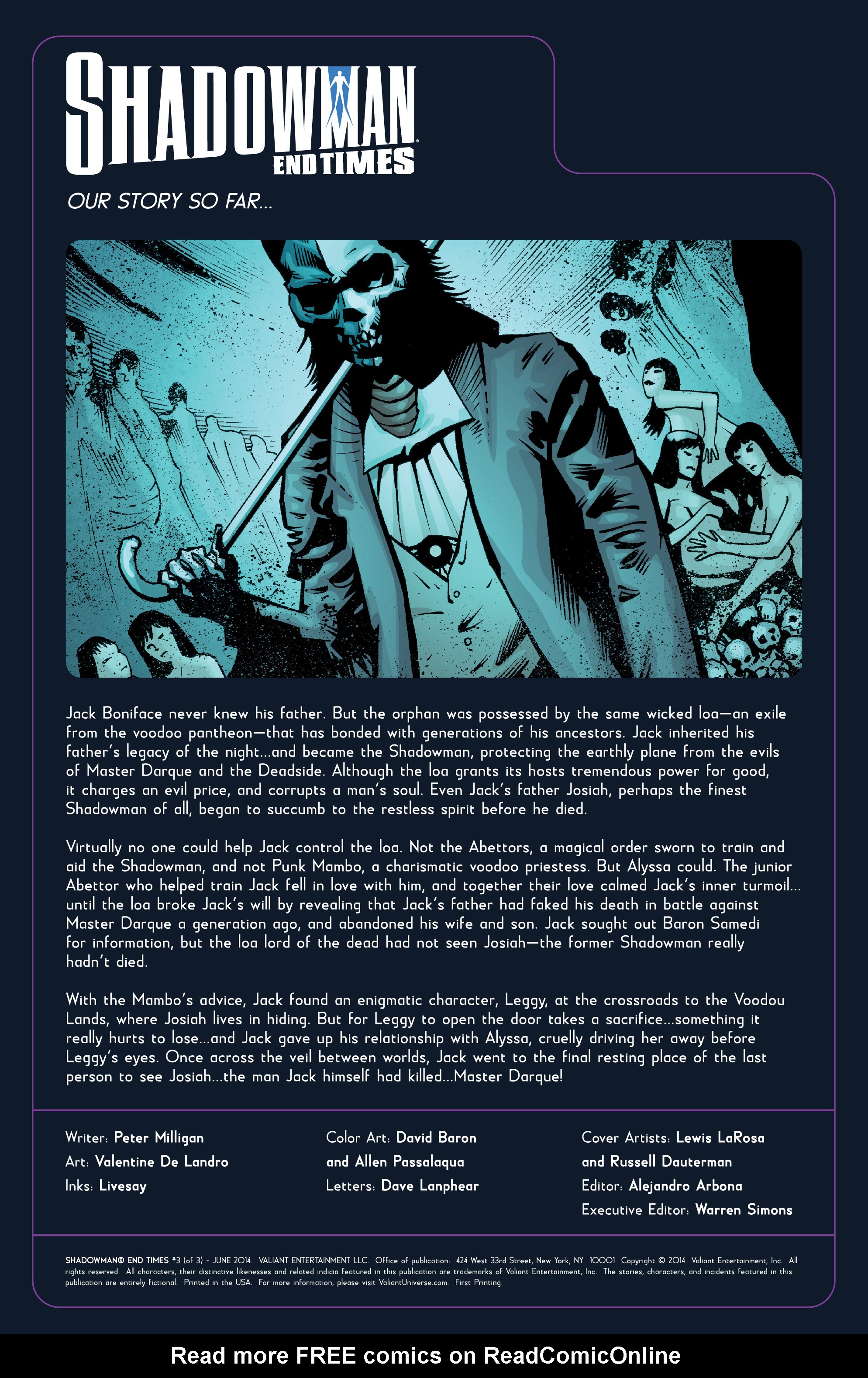 Read online Shadowman: End Times comic -  Issue #3 - 2