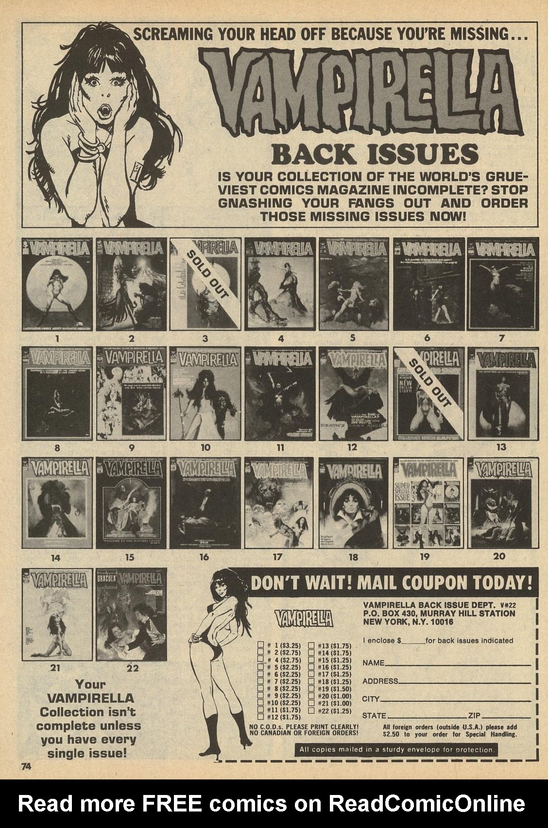 Read online Vampirella (1969) comic -  Issue #22 - 74