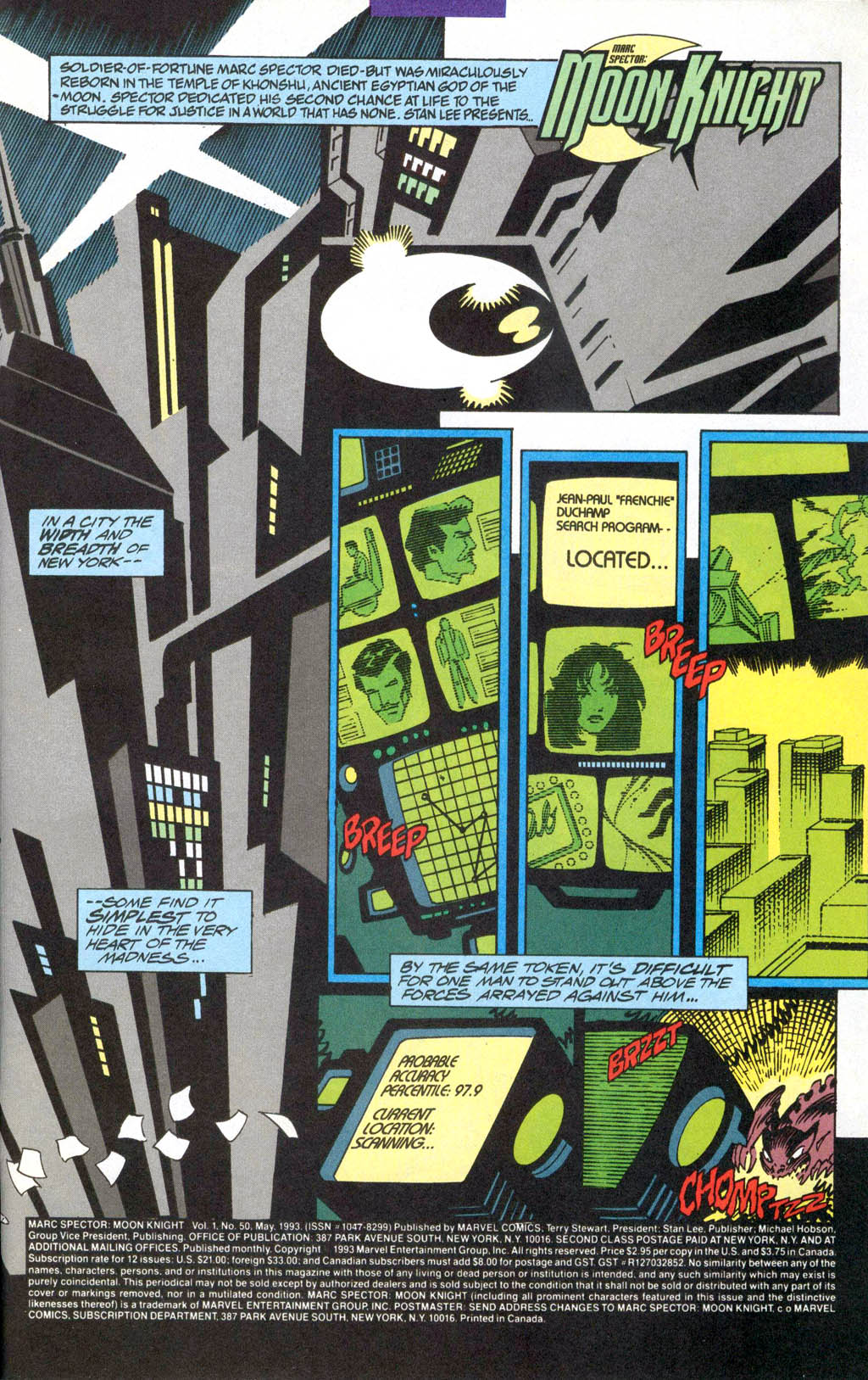 Read online Marc Spector: Moon Knight comic -  Issue #50 - 3