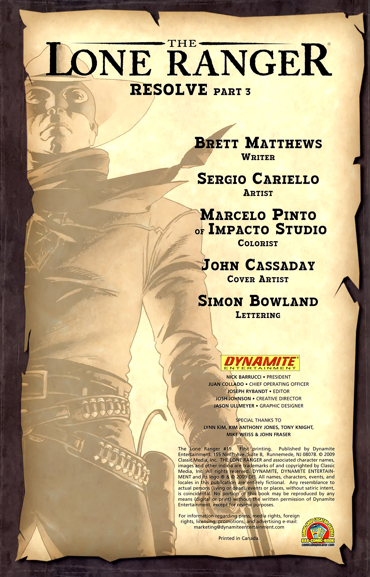 Read online The Lone Ranger (2006) comic -  Issue #19 - 2