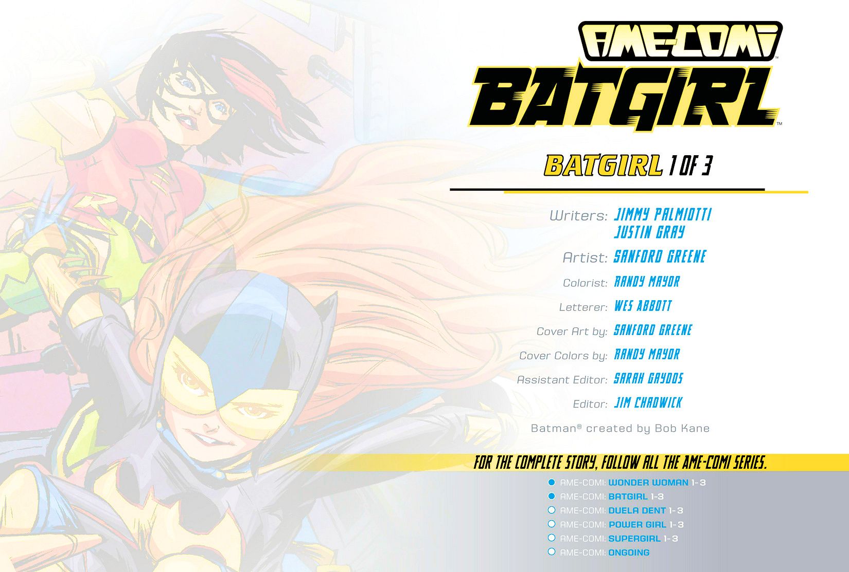 Read online Ame-Comi: Batgirl comic -  Issue #1 - 2