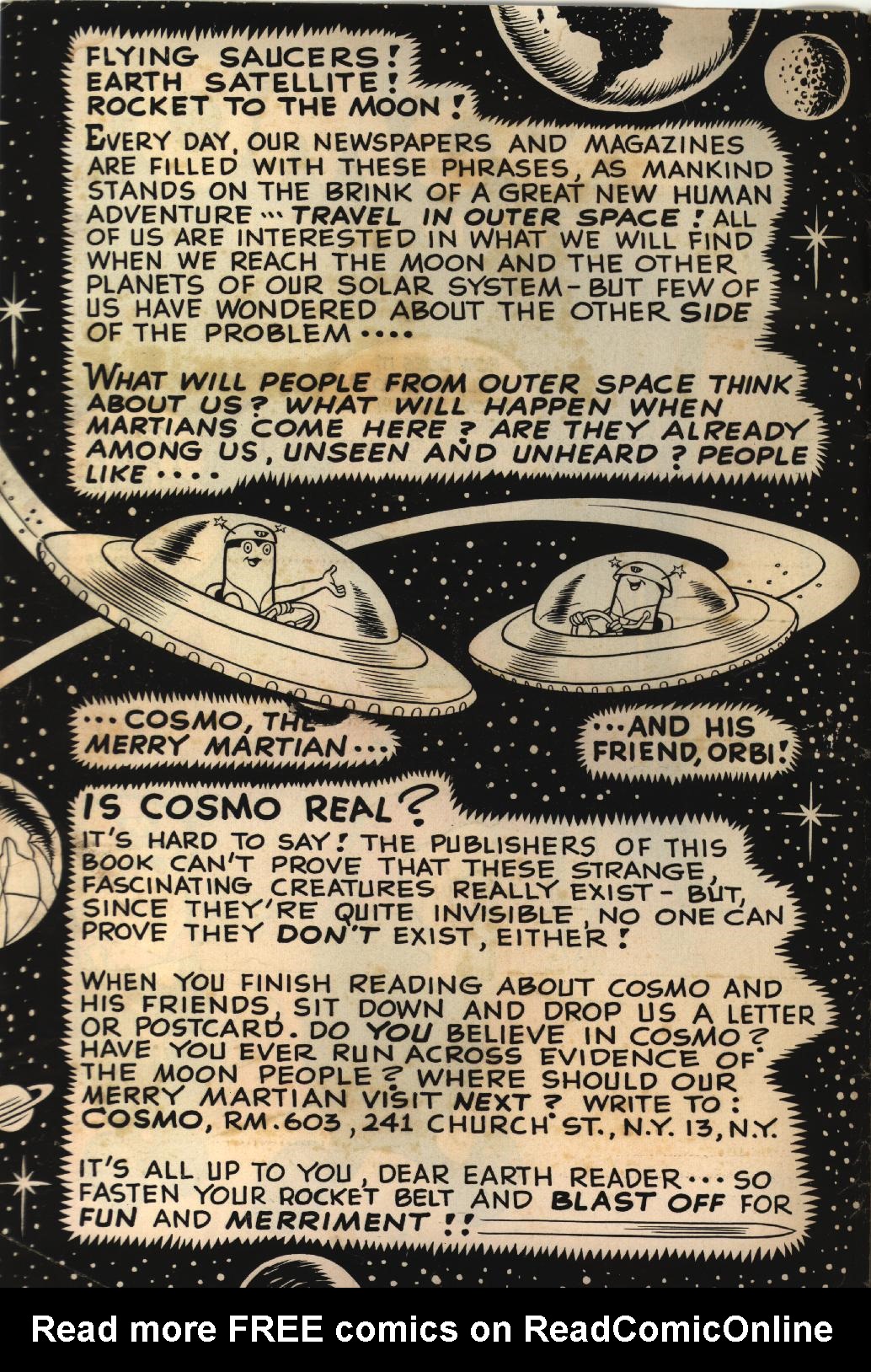 Read online Cosmo the Merry Martian comic -  Issue #1 - 2