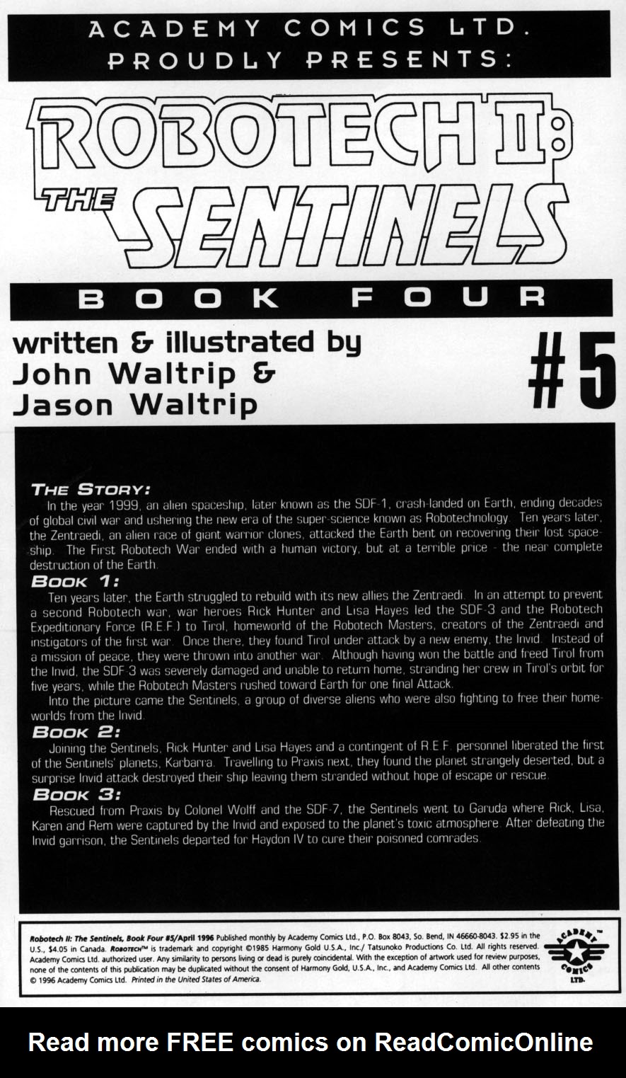 Read online Robotech II: The Sentinels comic -  Issue #5 - 2