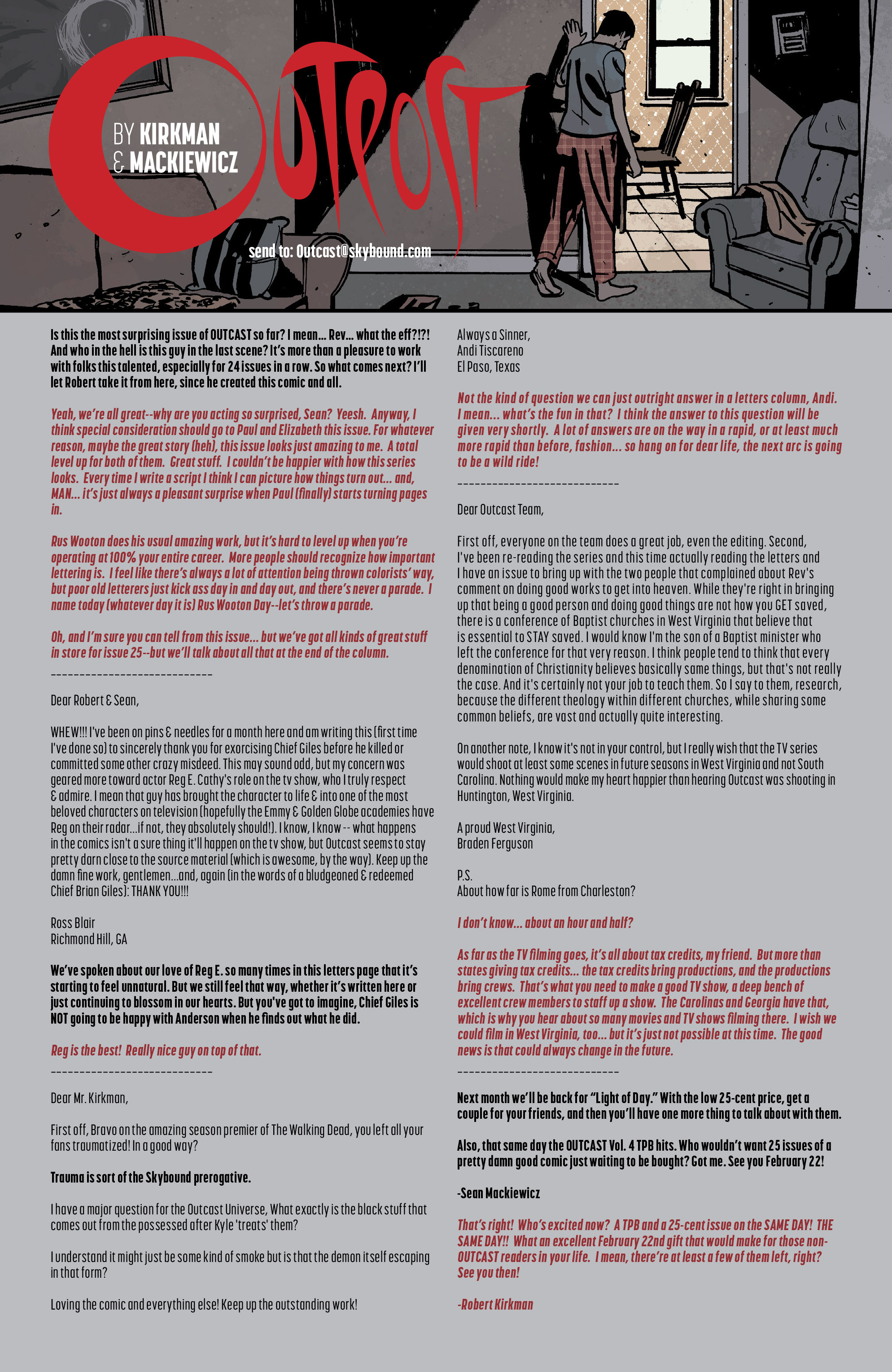 Read online Outcast by Kirkman & Azaceta comic -  Issue #24 - 22