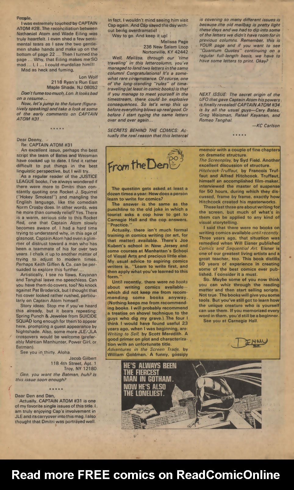 Read online Captain Atom (1987) comic -  Issue #33 - 25