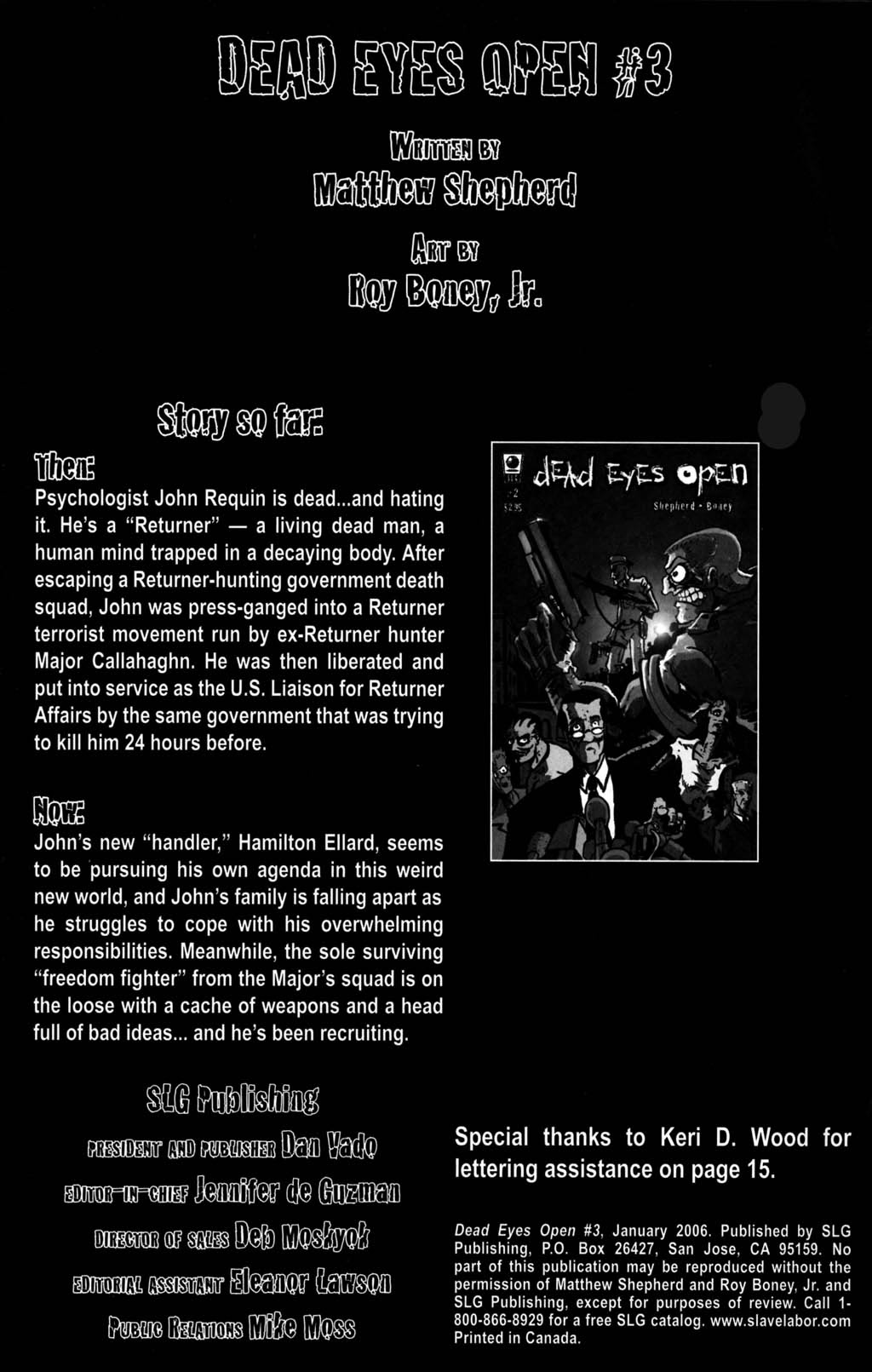 Read online Dead Eyes Open comic -  Issue #3 - 2