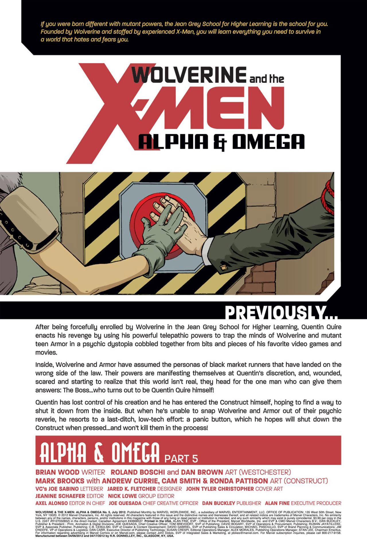 Read online Wolverine and the X-Men: Alpha & Omega comic -  Issue #5 - 2