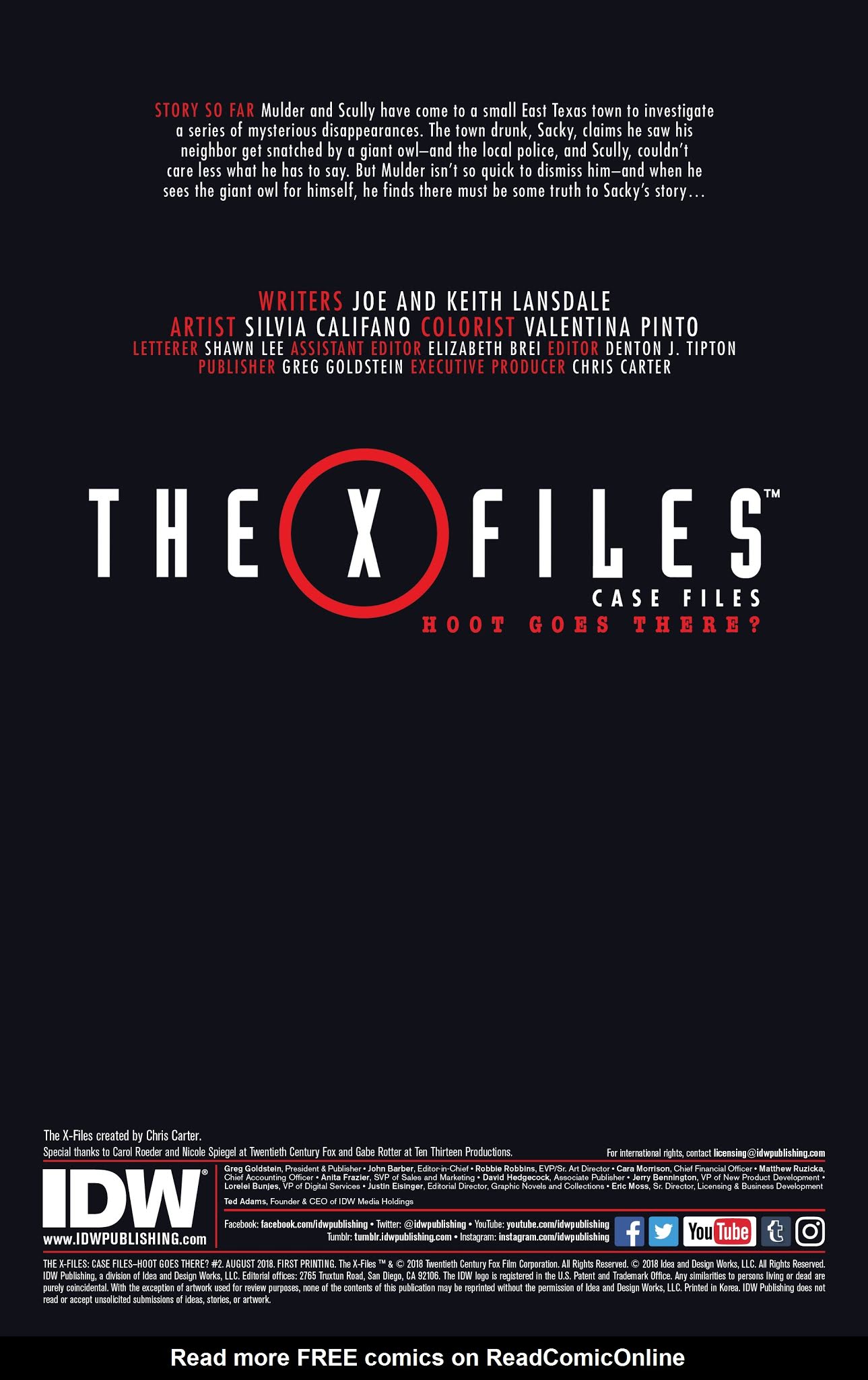 Read online The X-Files: Case Files-Hoot Goes There? comic -  Issue #2 - 2