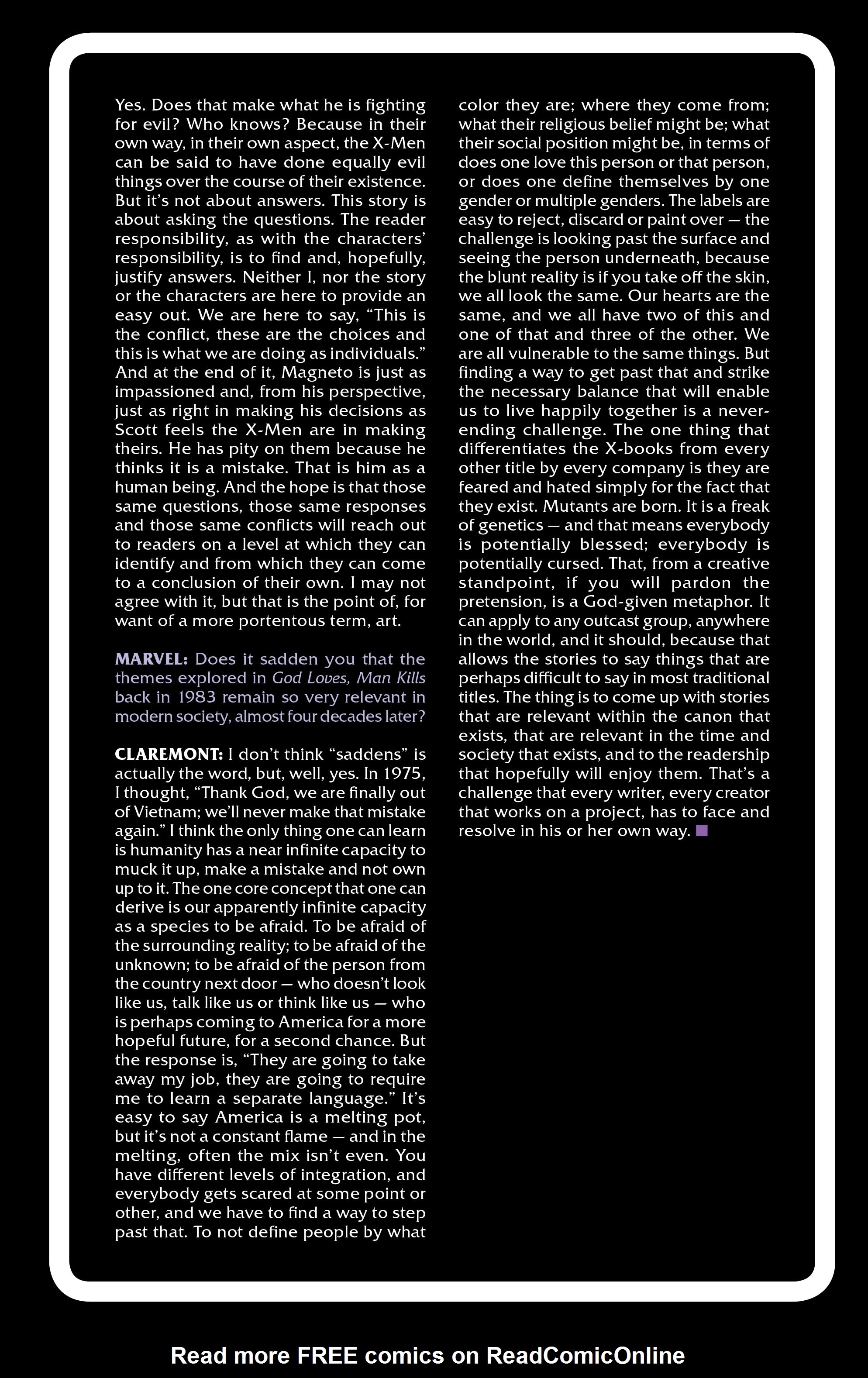 Read online X-Men: God Loves, Man Kills Extended Cut comic -  Issue #1 - 41