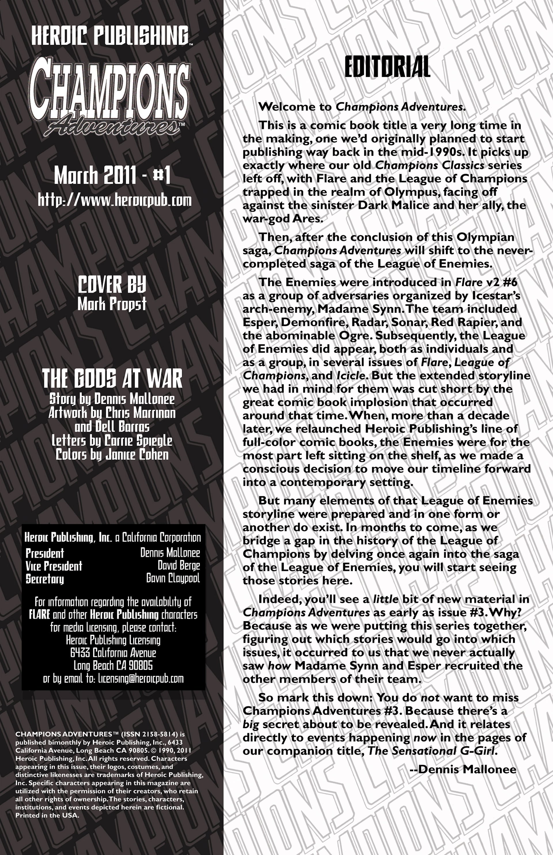 Read online Champions Adventures comic -  Issue #1 - 2