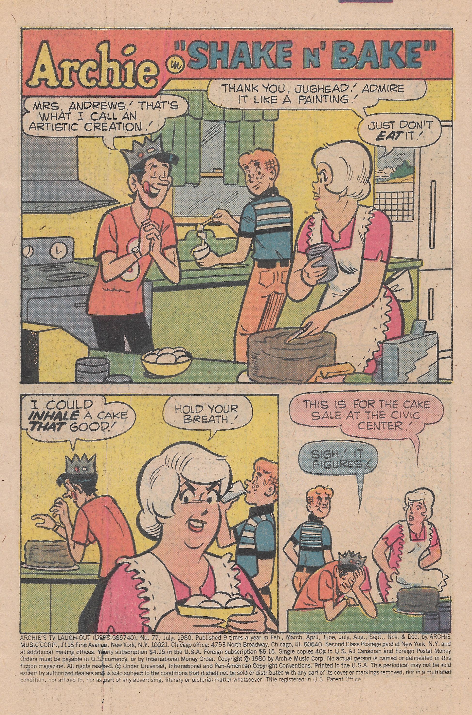 Read online Archie's TV Laugh-Out comic -  Issue #77 - 3