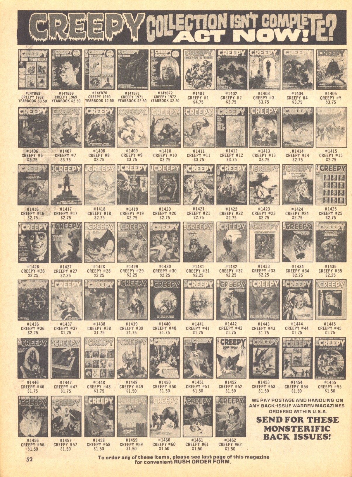 Read online Creepy (1964) comic -  Issue #63 - 52
