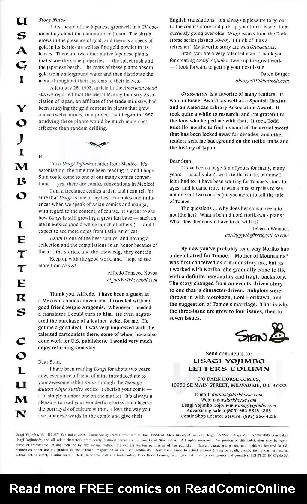 Read online Usagi Yojimbo (1996) comic -  Issue #87 - 27