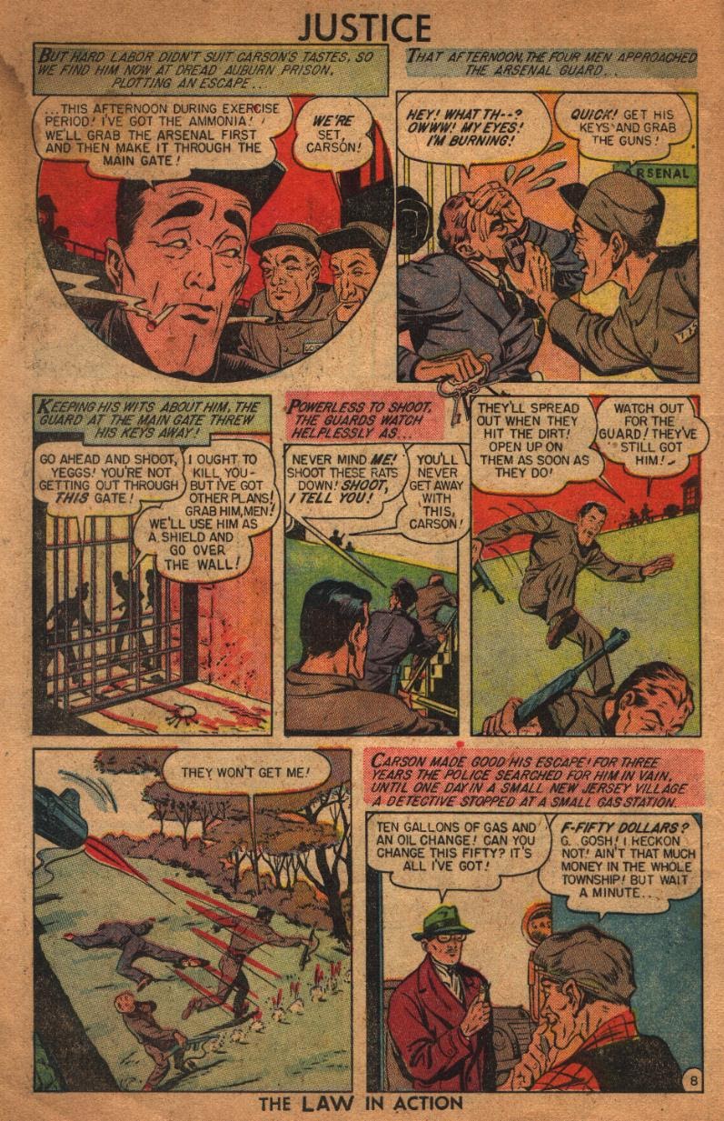 Read online Justice Comics (1948) comic -  Issue #6 - 10