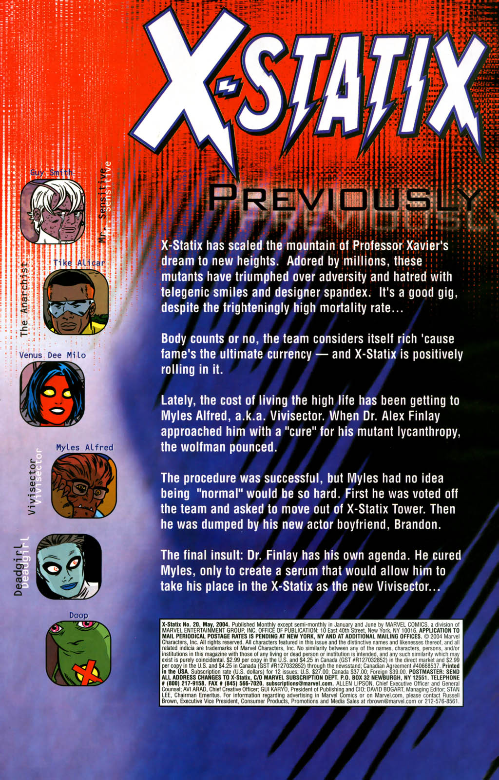 Read online X-Statix comic -  Issue #20 - 2