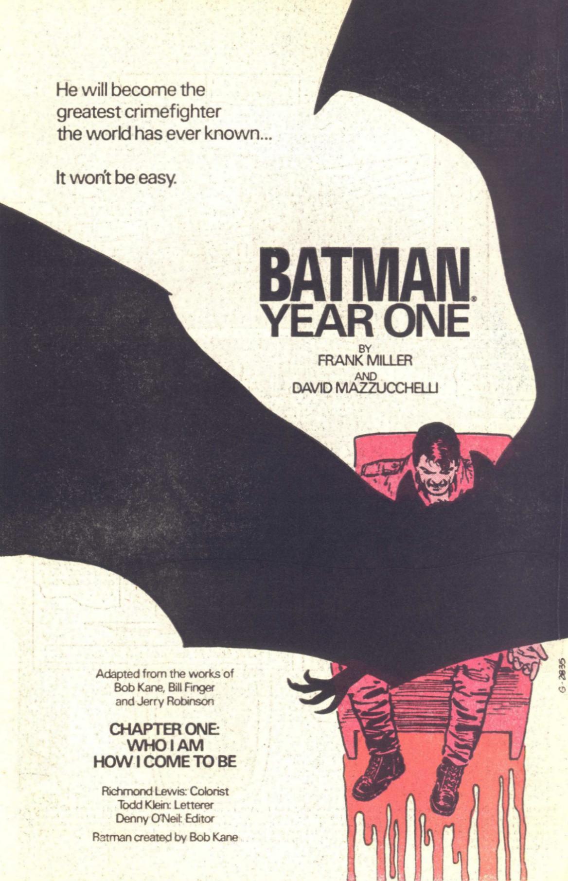 Read online Batman: Year One comic -  Issue #1 - 2