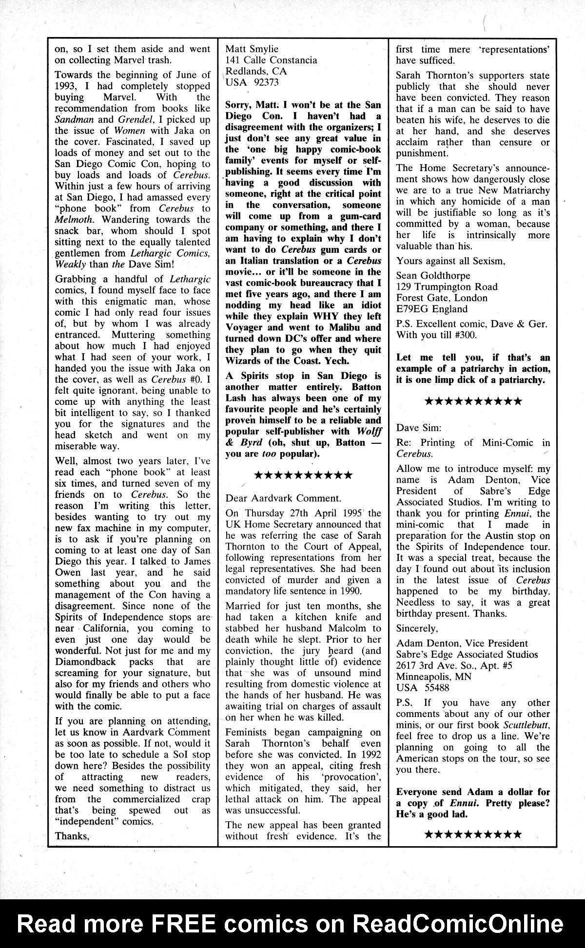 Cerebus Issue #196 #195 - English 29