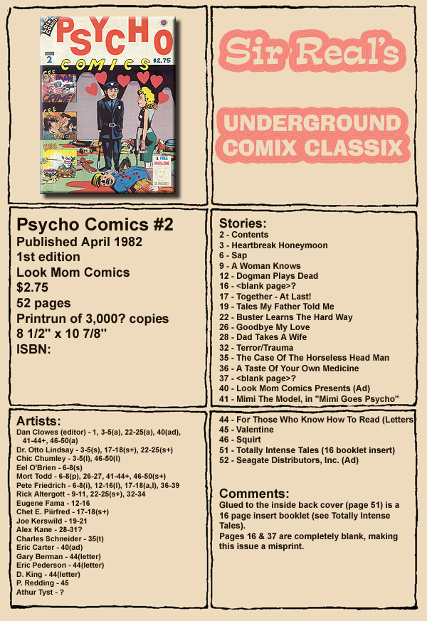 Read online Psycho Comics comic -  Issue #2 - 1