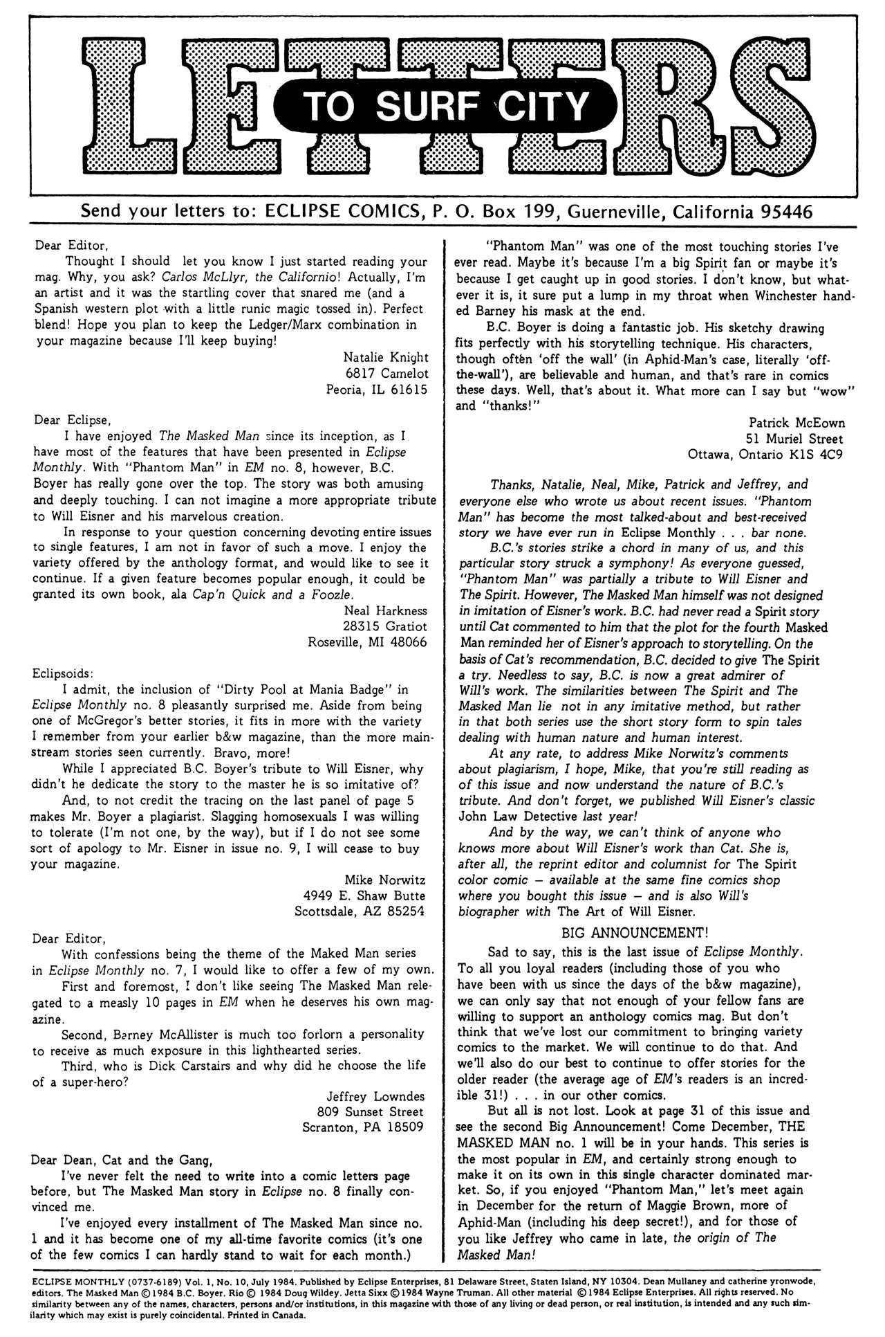 Read online Eclipse Monthly comic -  Issue #10 - 2