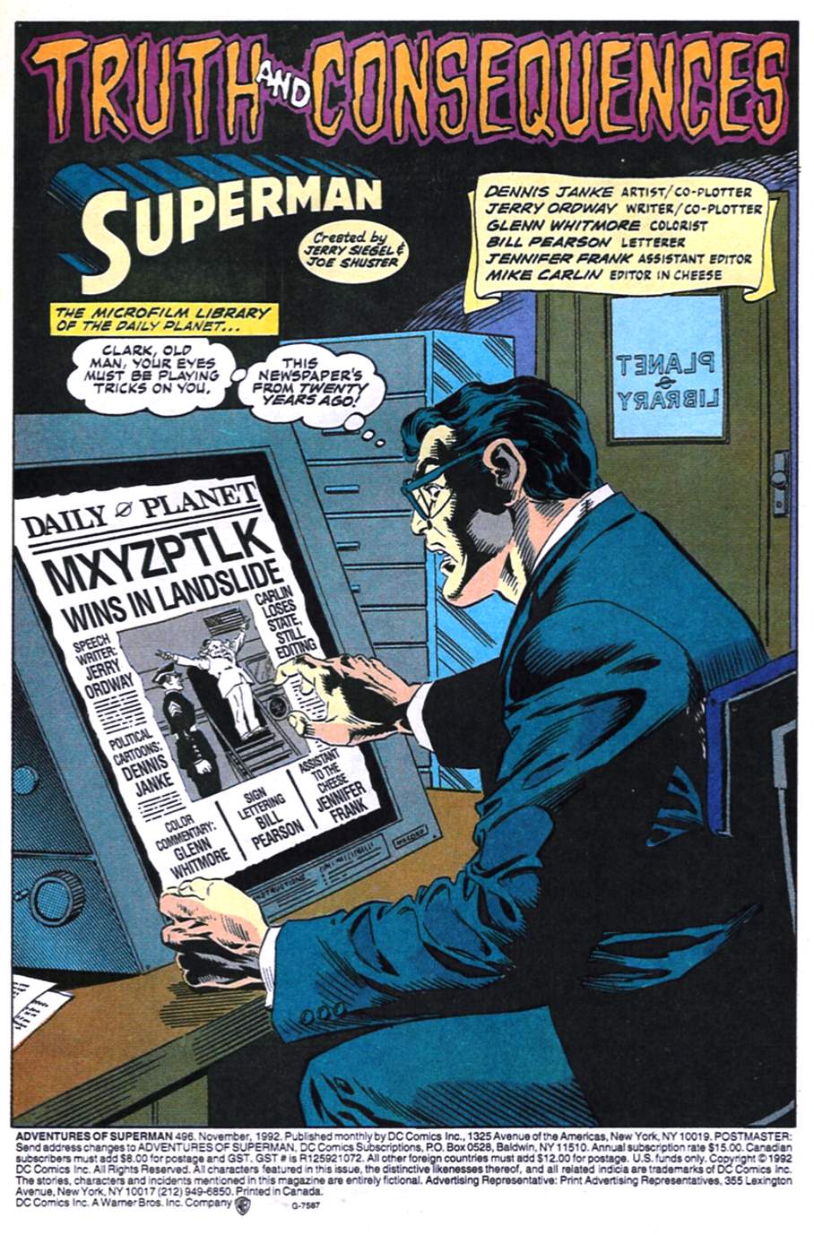 Read online Adventures of Superman (1987) comic -  Issue #496 - 2