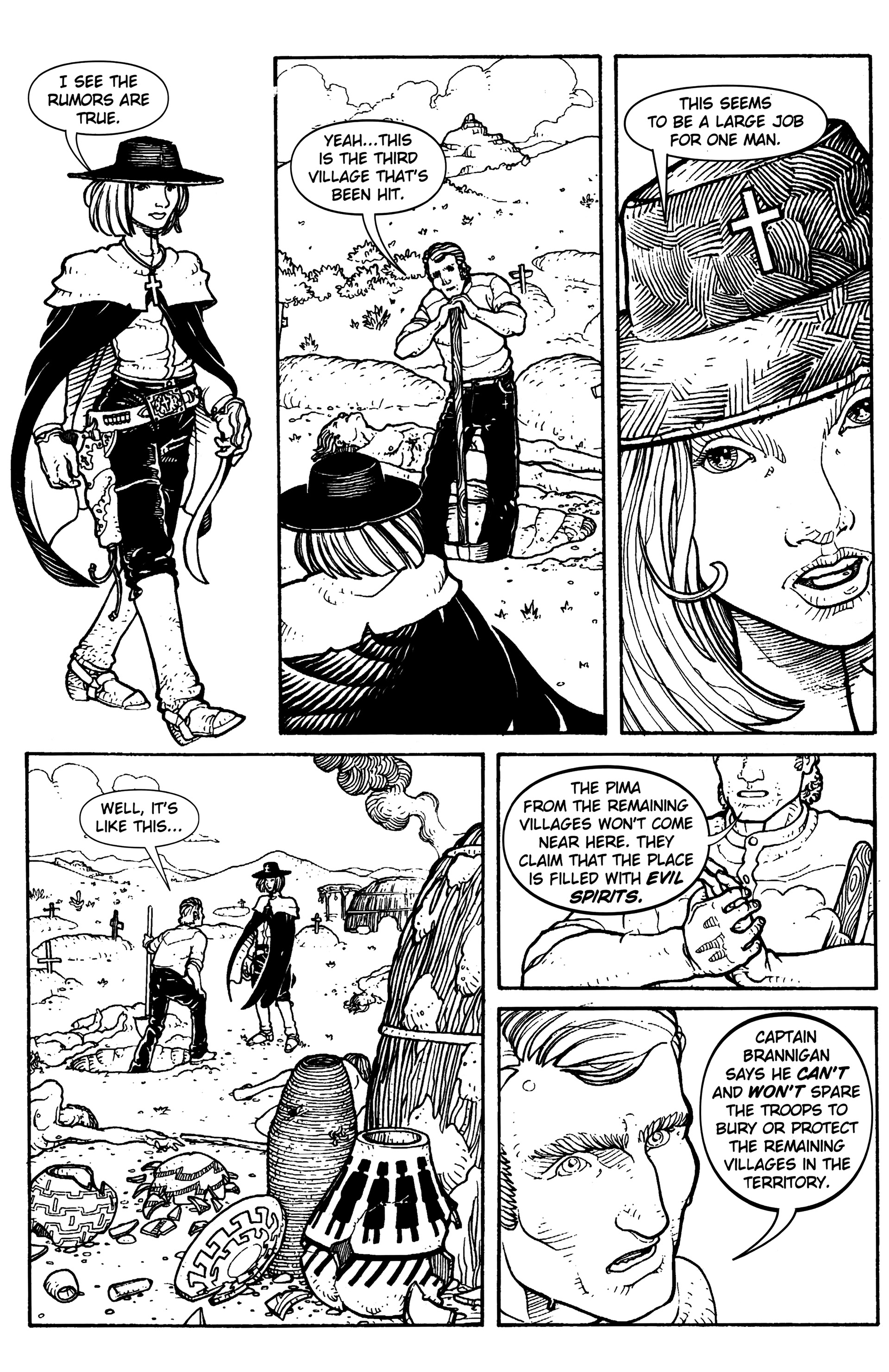 Read online Warrior Nun: Black & White comic -  Issue #12 - 5