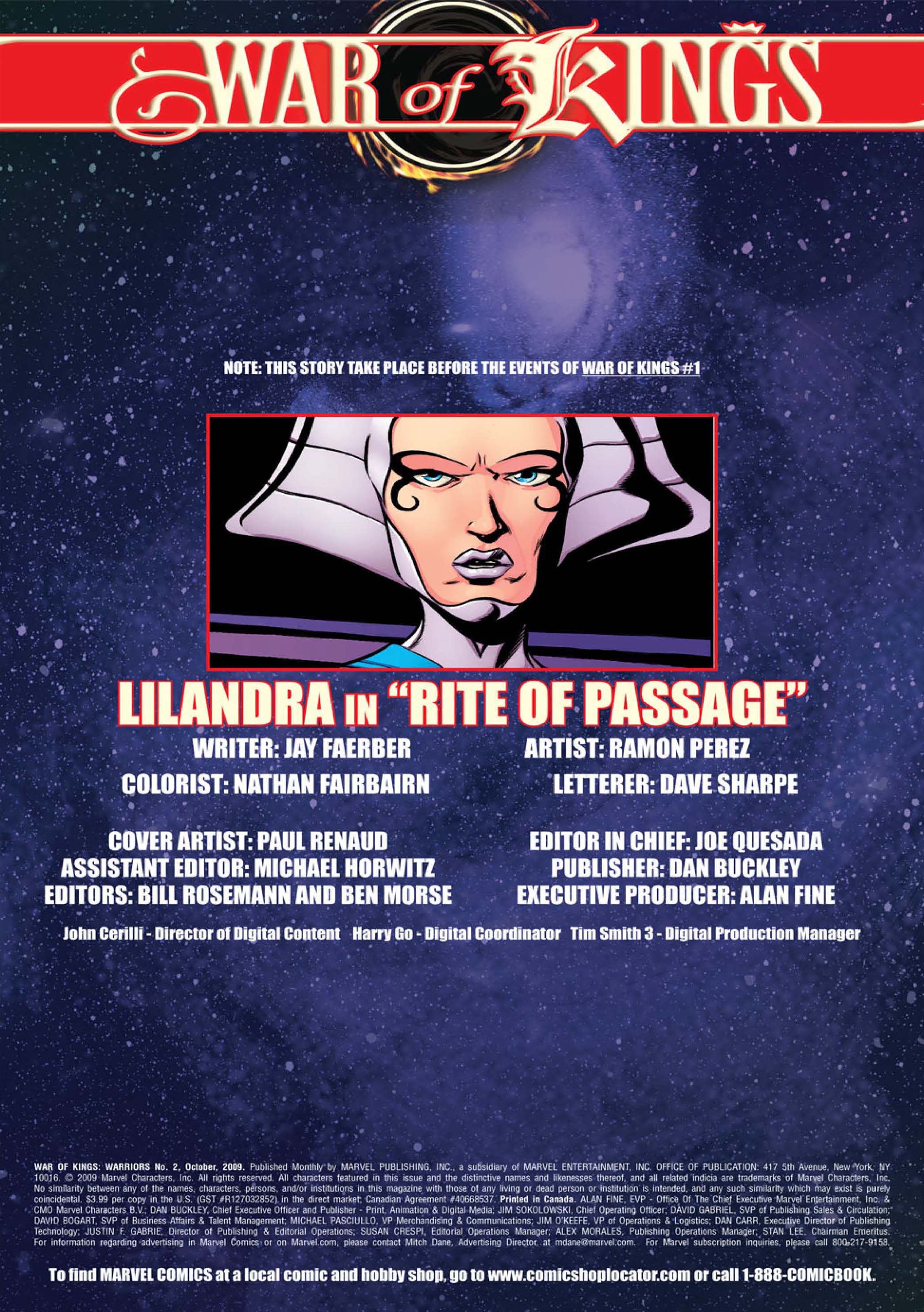 Read online War of Kings: Warriors - Lilandra comic -  Issue #2 - 2