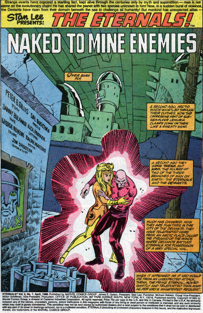 Read online Eternals (1985) comic -  Issue #7 - 2